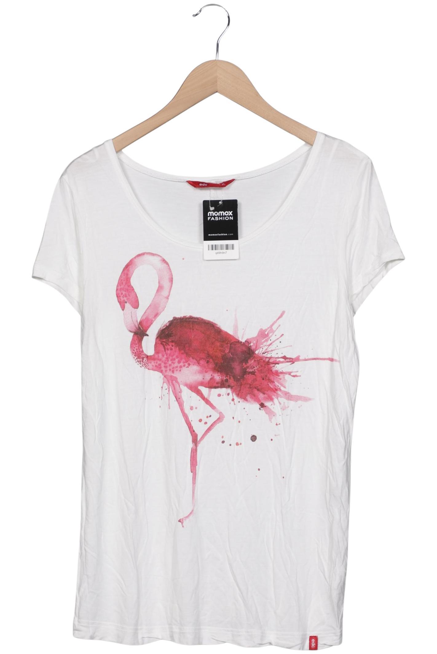 

edc by Esprit Damen T-Shirt, weiß, Gr. 44