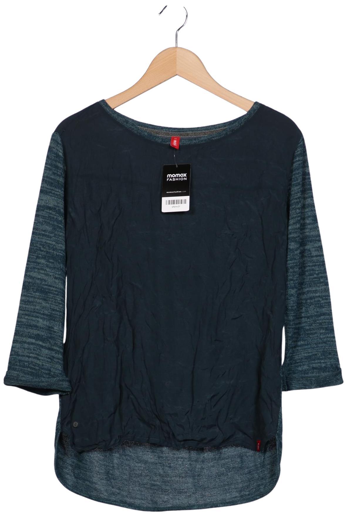 

edc by Esprit Damen Langarmshirt, marineblau, Gr. 38