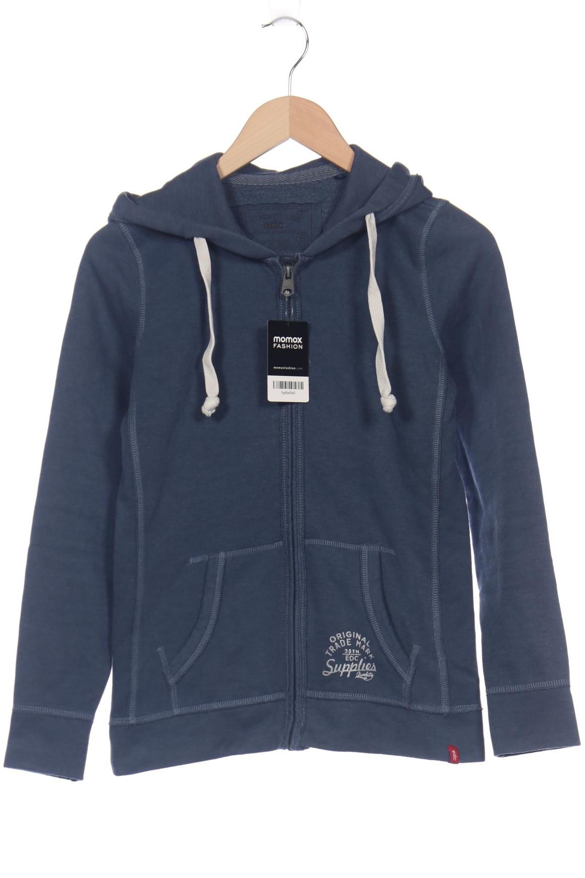 

edc by Esprit Damen Kapuzenpullover, blau, Gr. 36