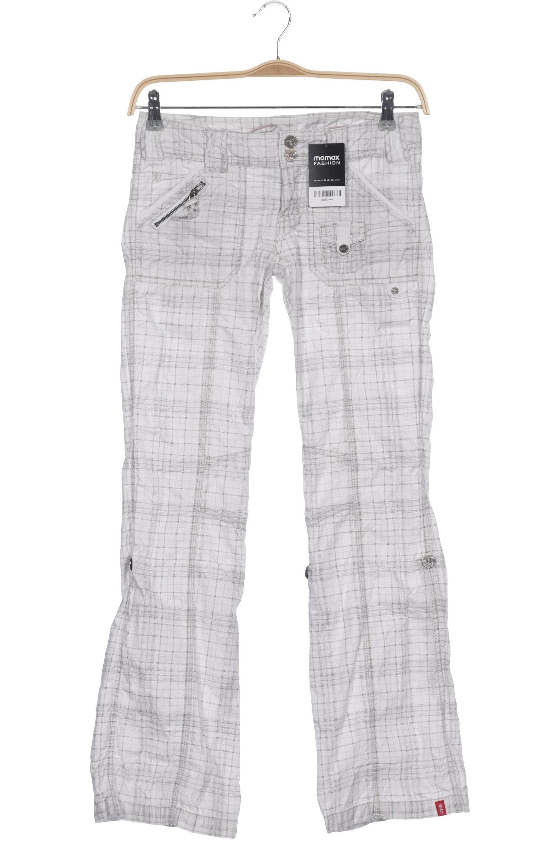 

edc by Esprit Damen Stoffhose, weiß, Gr. 32