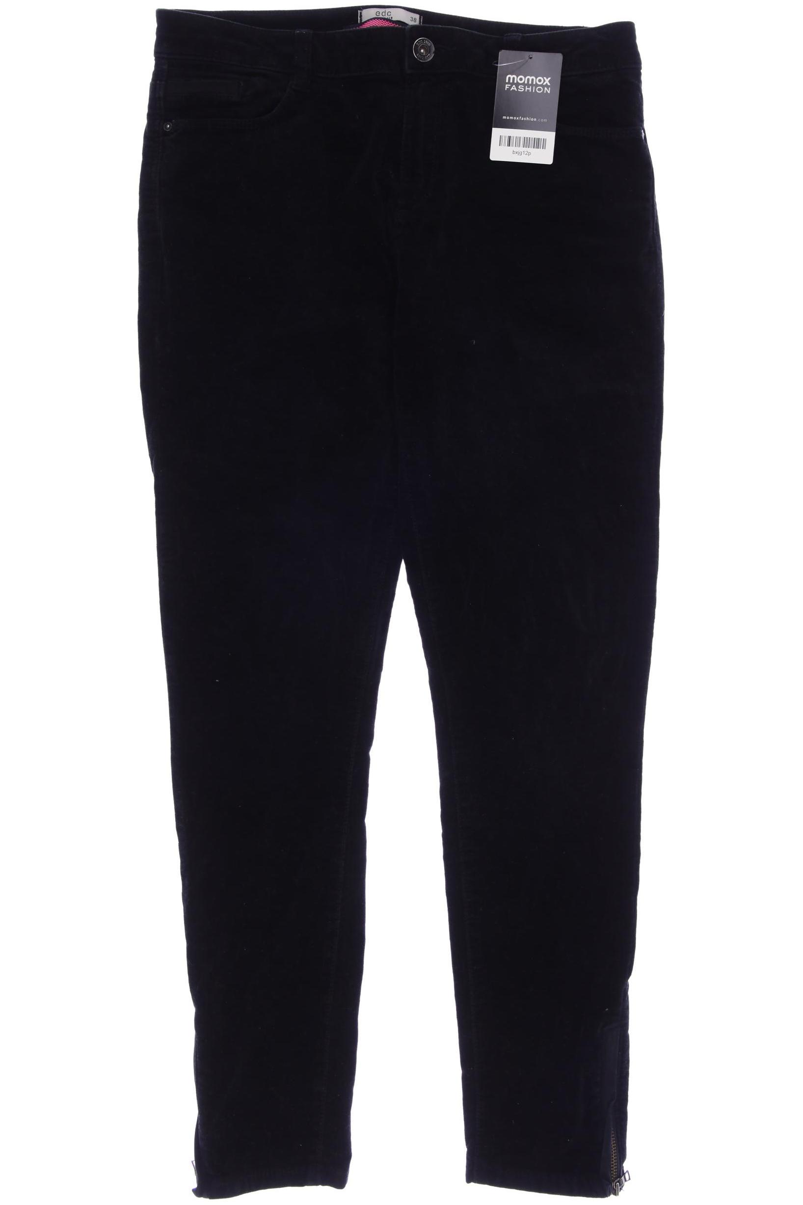 

edc by Esprit Damen Stoffhose, schwarz, Gr. 38