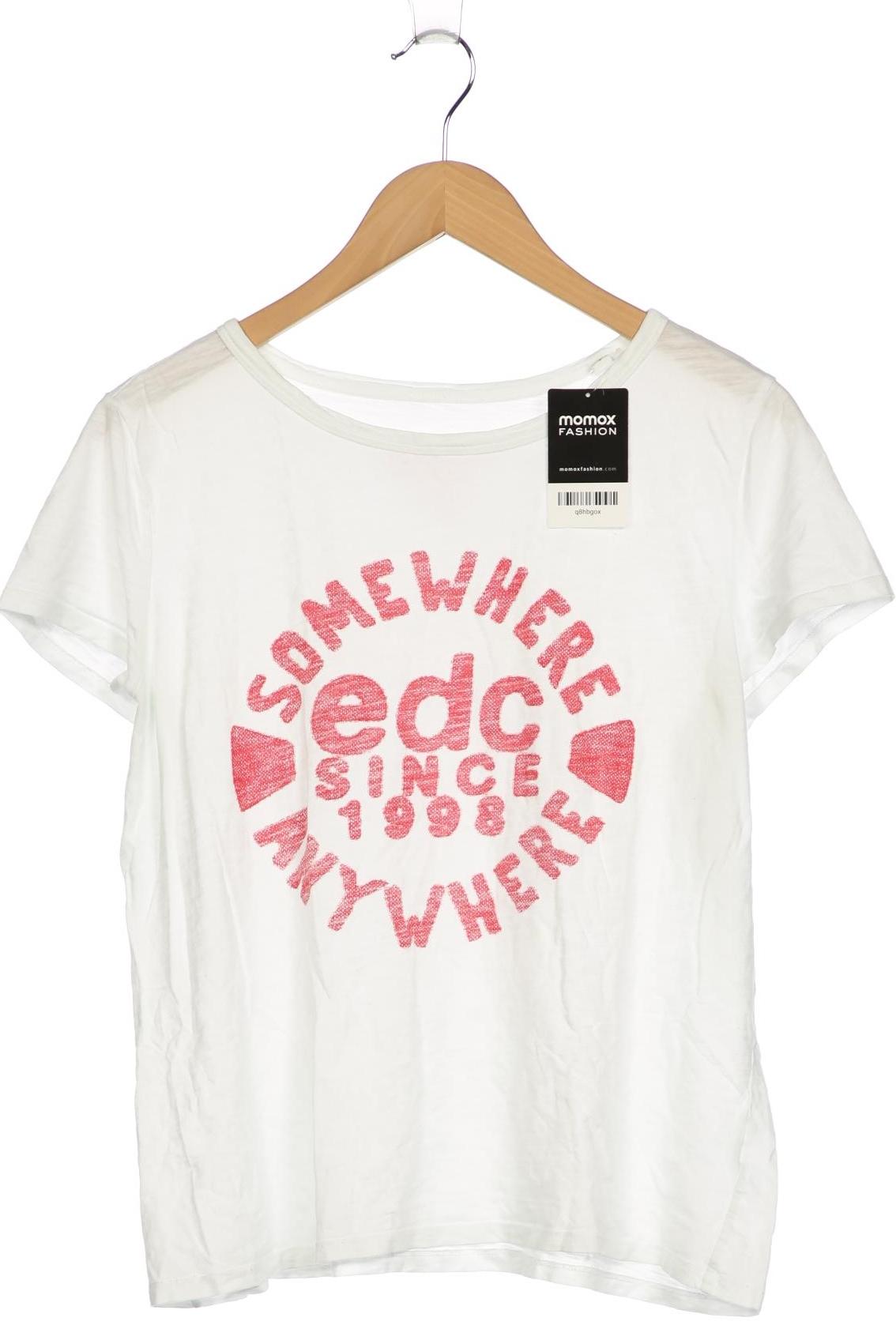 

edc by Esprit Damen T-Shirt, weiß, Gr. 44
