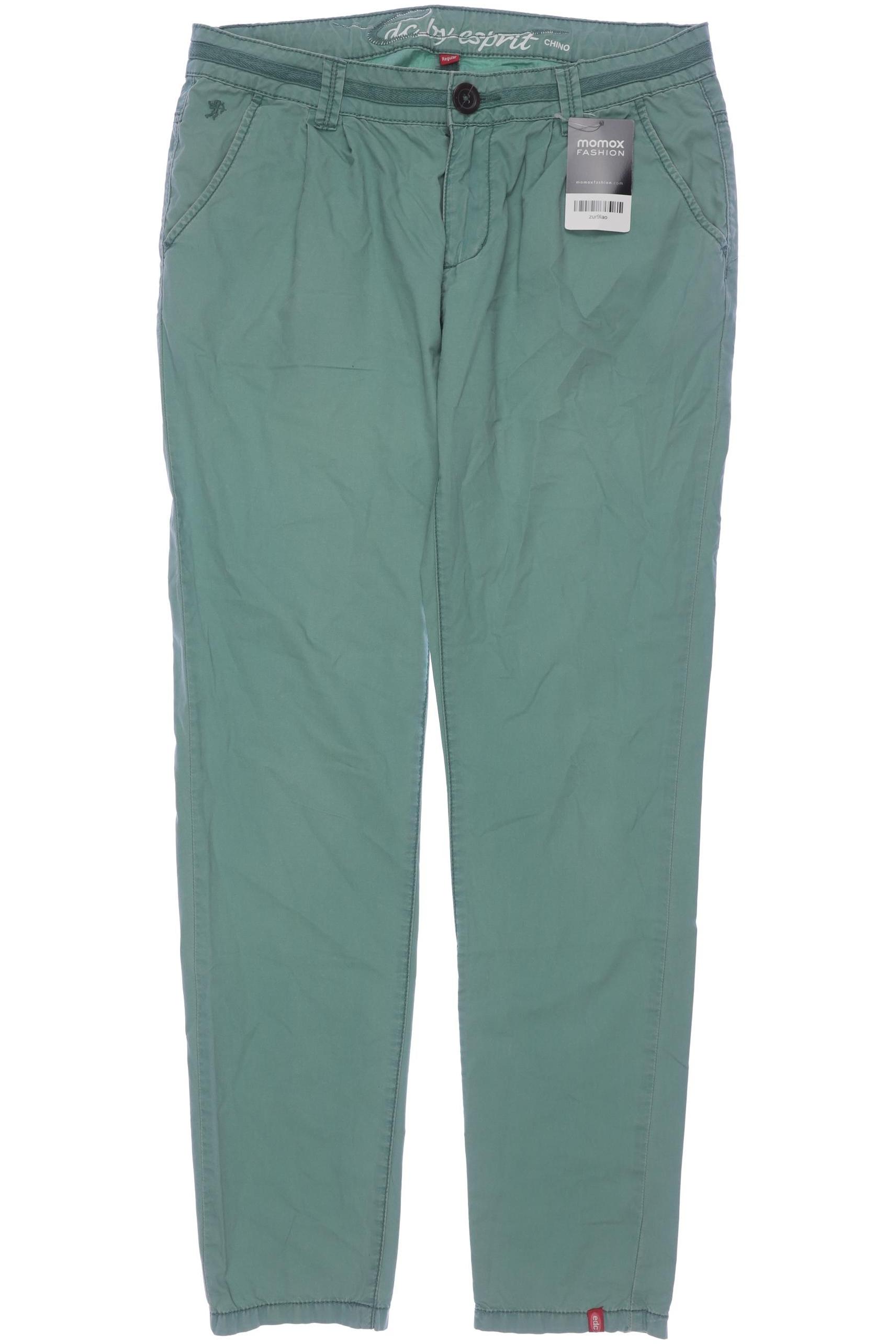 

edc by Esprit Damen Stoffhose, grün, Gr. 34