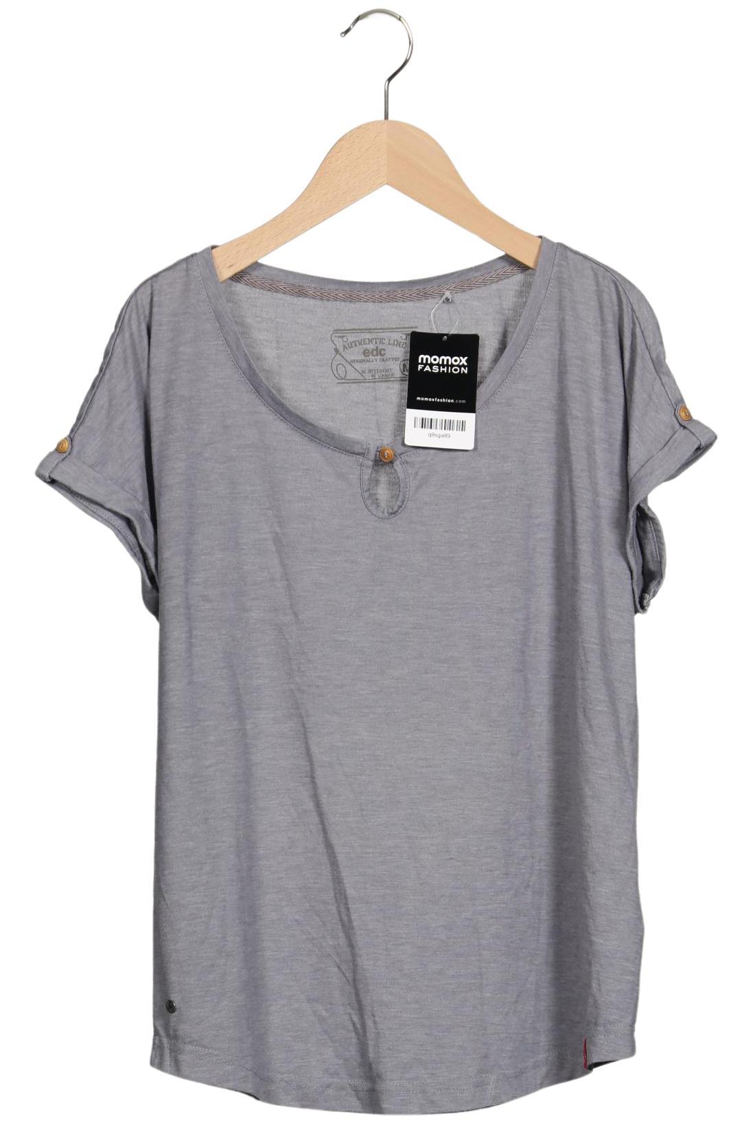 

edc by Esprit Damen T-Shirt, grau, Gr. 38
