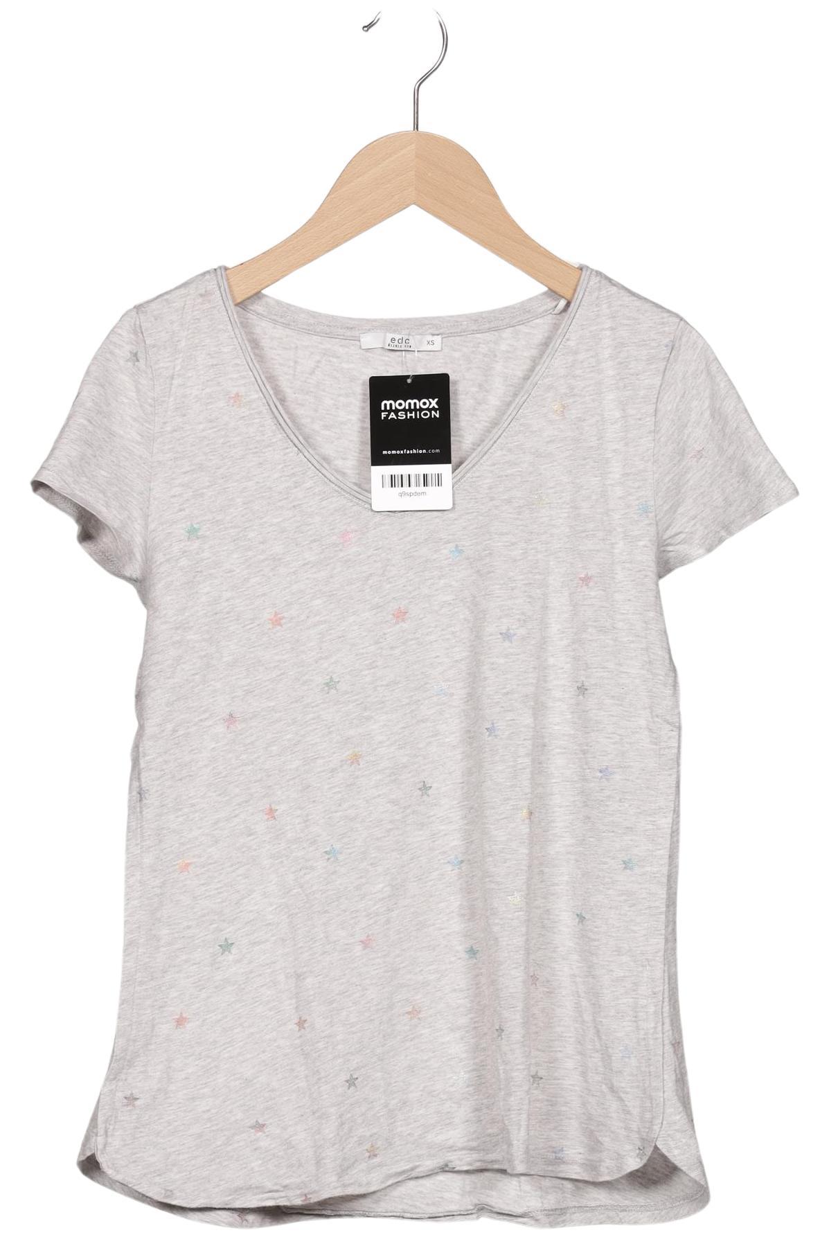 

edc by Esprit Damen T-Shirt, grau, Gr. 34
