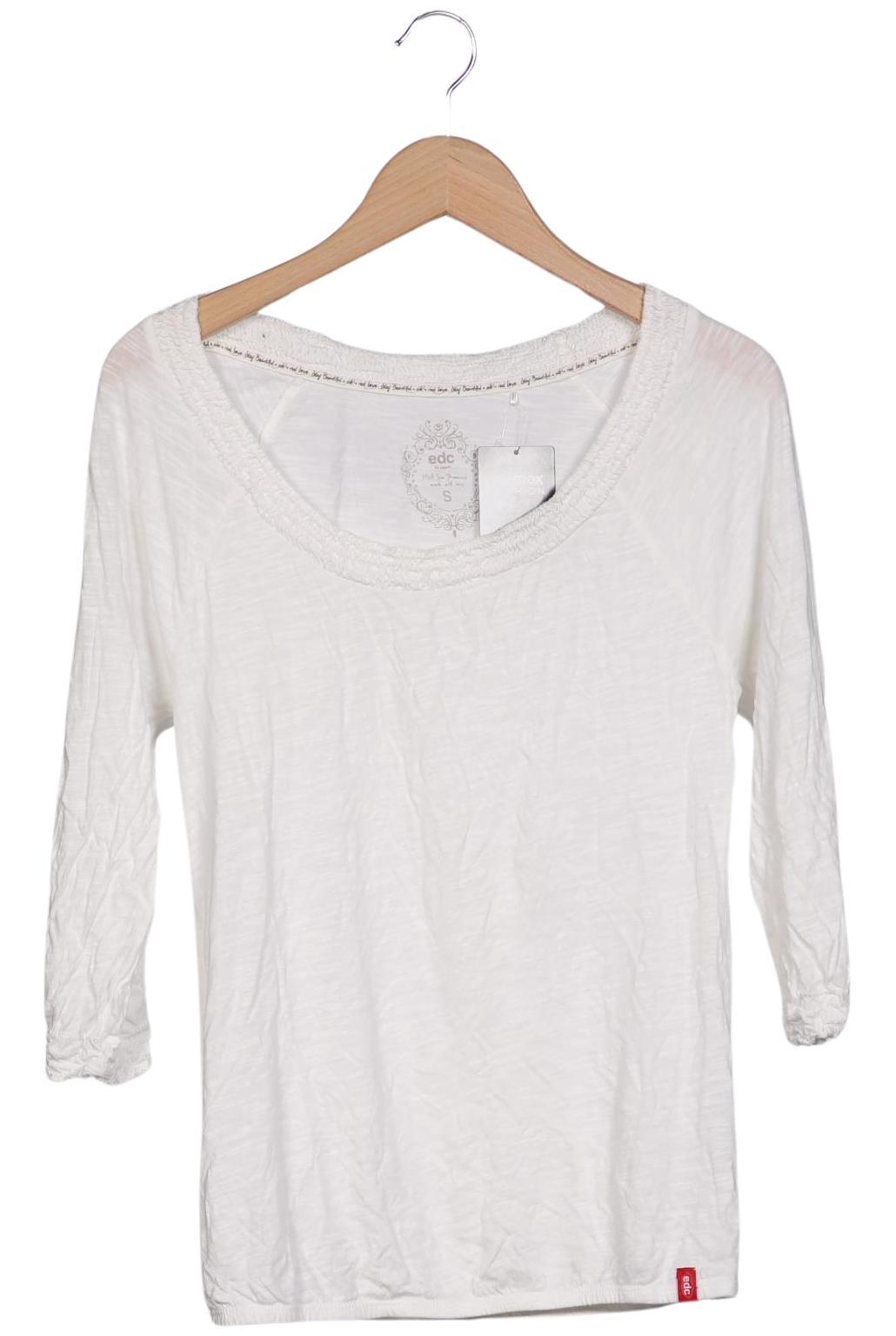 

edc by Esprit Damen Langarmshirt, cremeweiß, Gr. 36