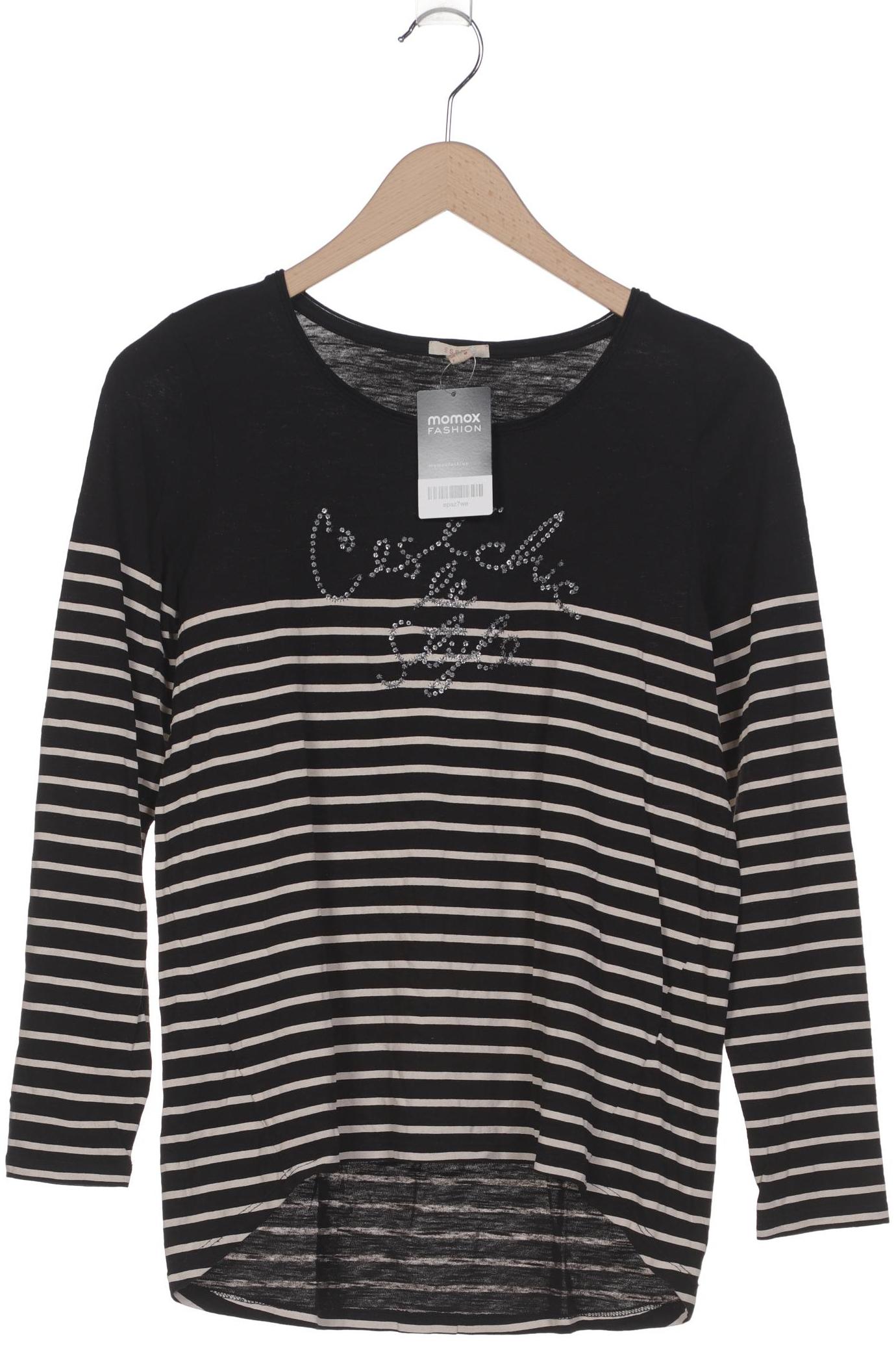 

edc by Esprit Damen Langarmshirt, schwarz, Gr. 36