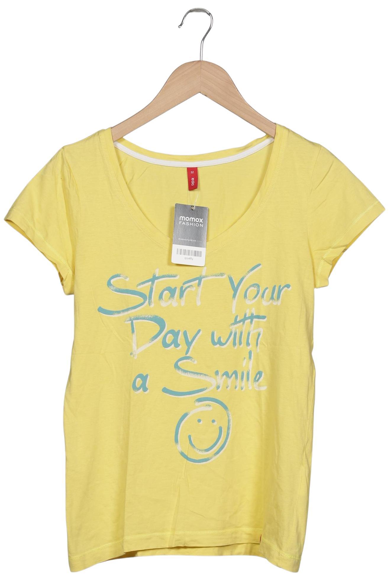 

edc by Esprit Damen T-Shirt, gelb, Gr. 38