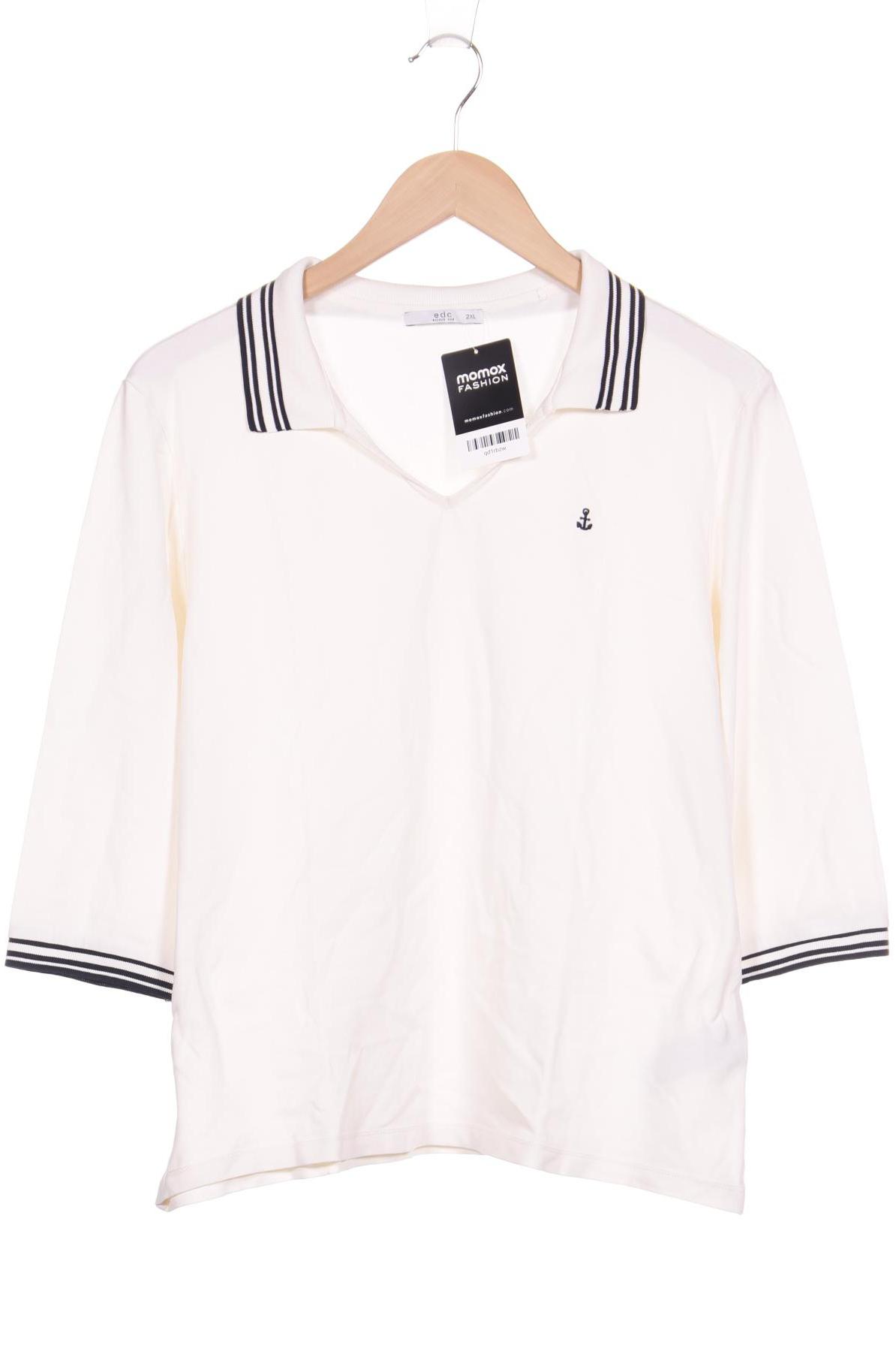 

edc by Esprit Damen Poloshirt, cremeweiß, Gr. 46