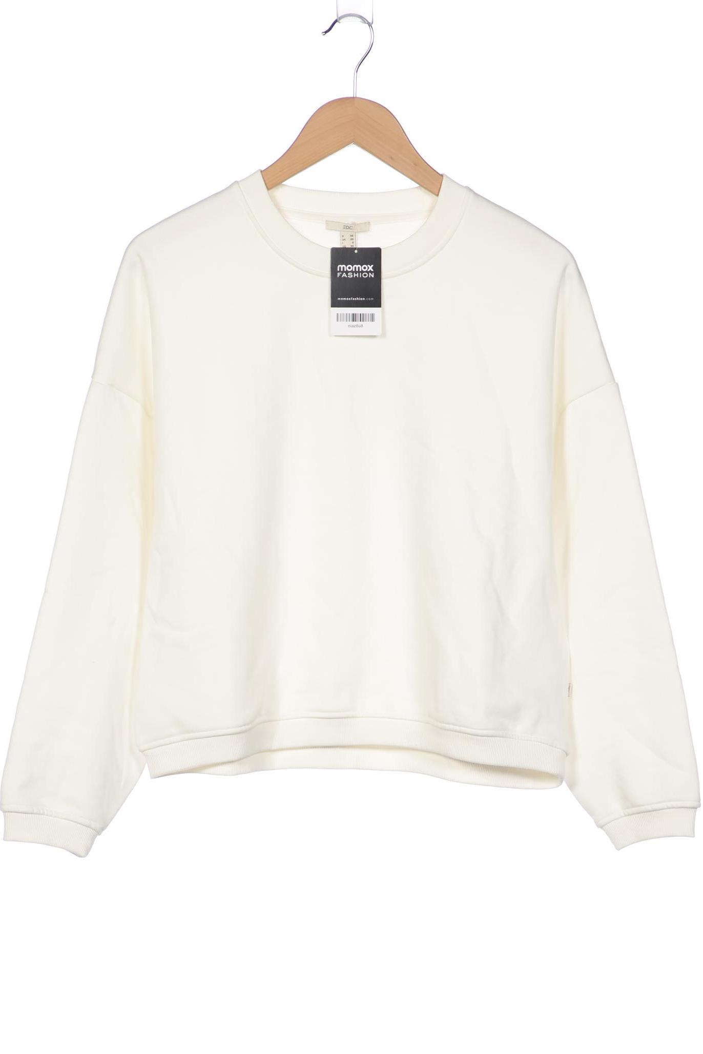 

edc by Esprit Damen Sweatshirt, weiß, Gr. 34