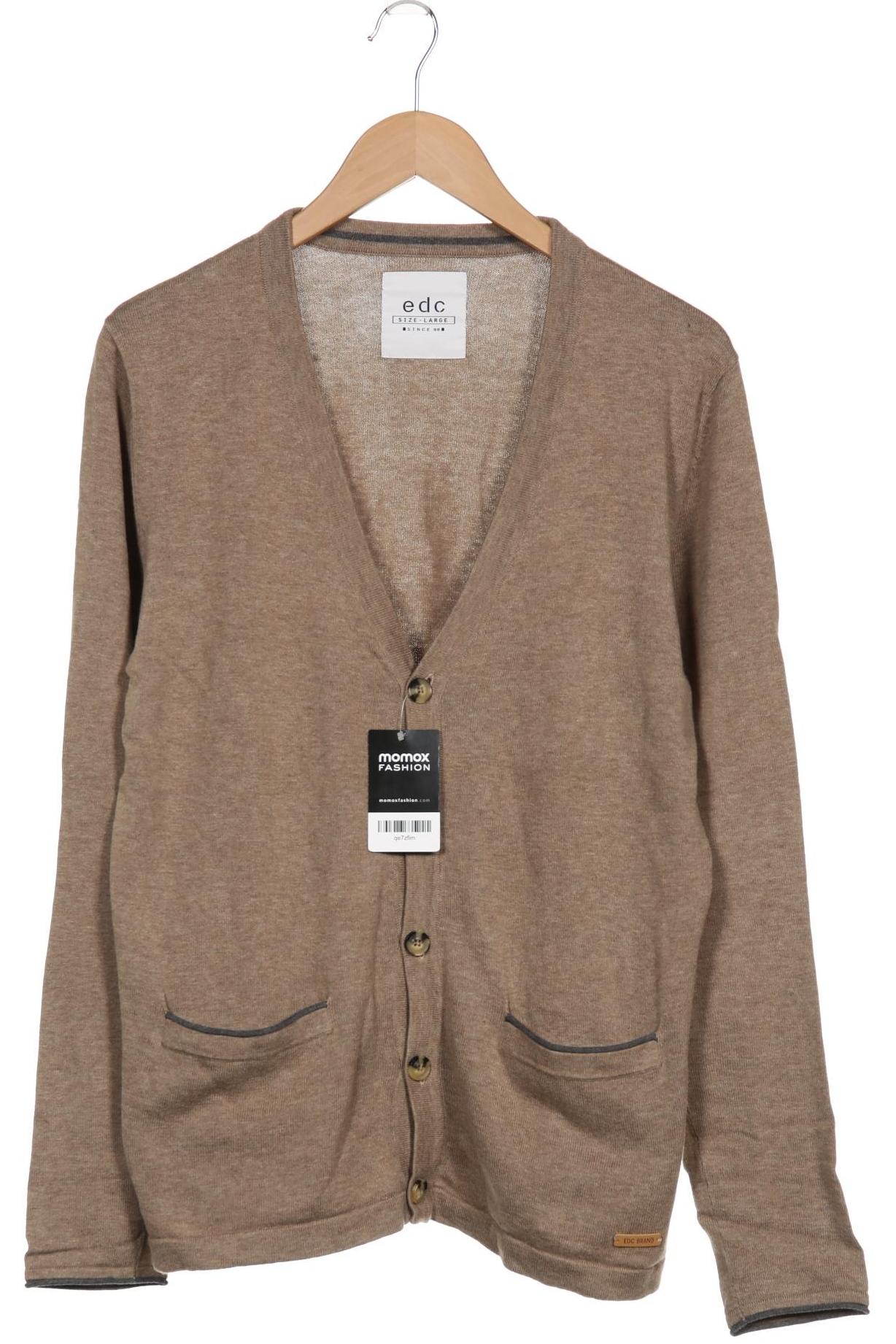 

edc by Esprit Herren Strickjacke, braun, Gr. 52
