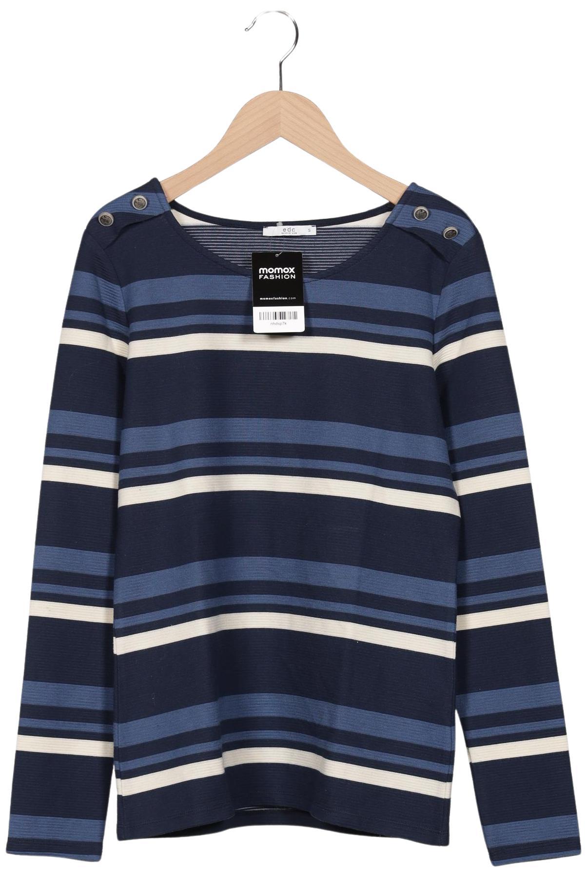 

edc by Esprit Damen Langarmshirt, mehrfarbig, Gr. 36