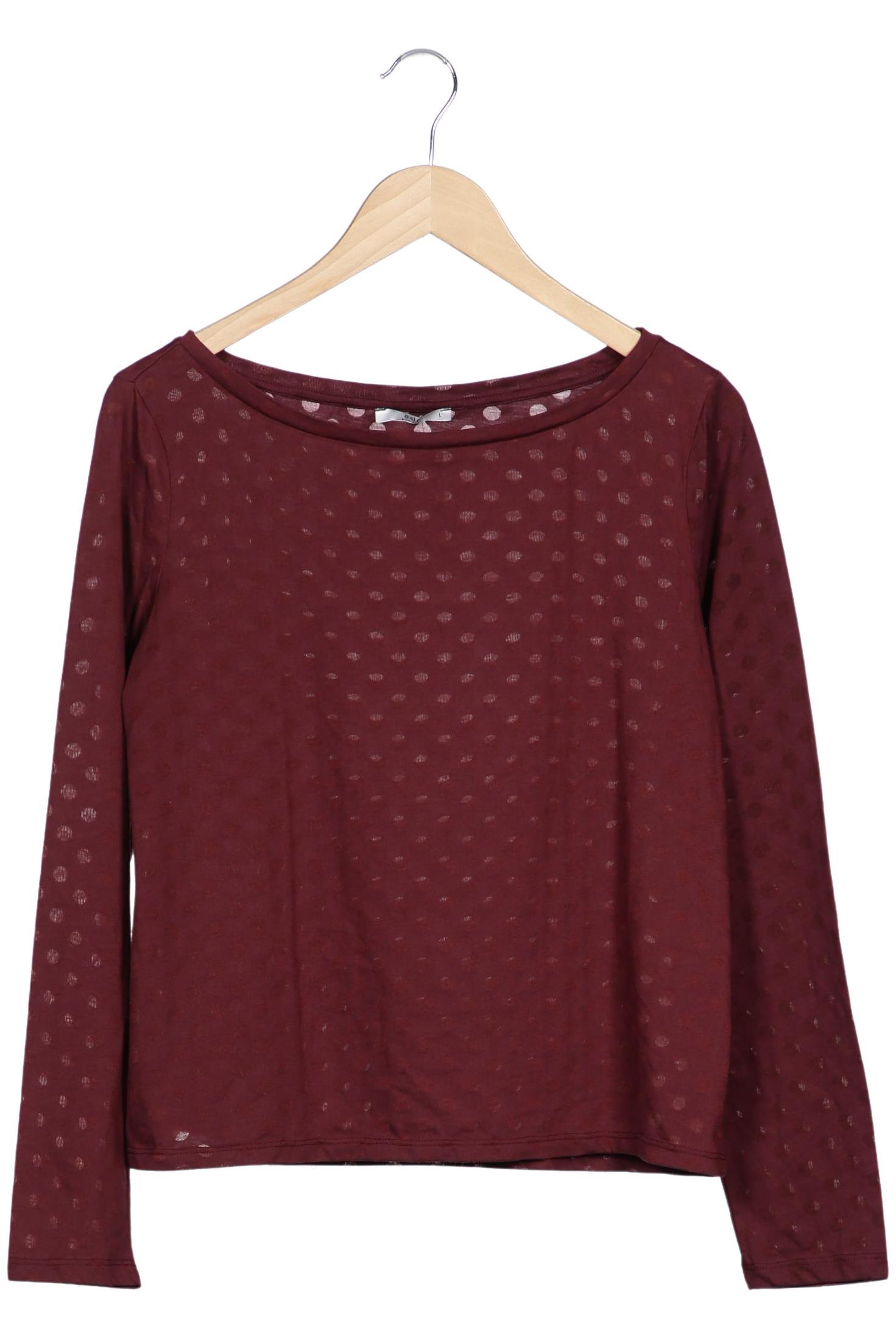 

edc by Esprit Damen Langarmshirt, bordeaux, Gr. 42