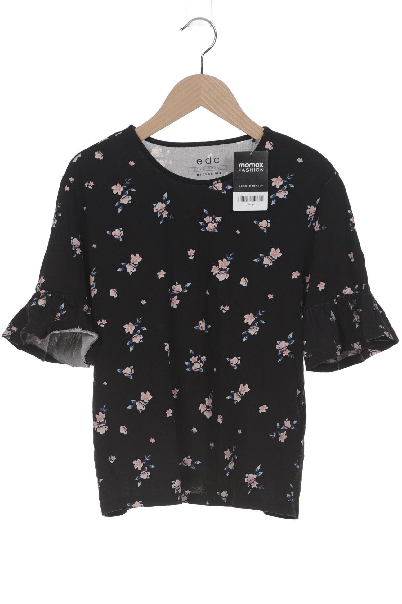 

edc by Esprit Damen T-Shirt, schwarz, Gr. 36