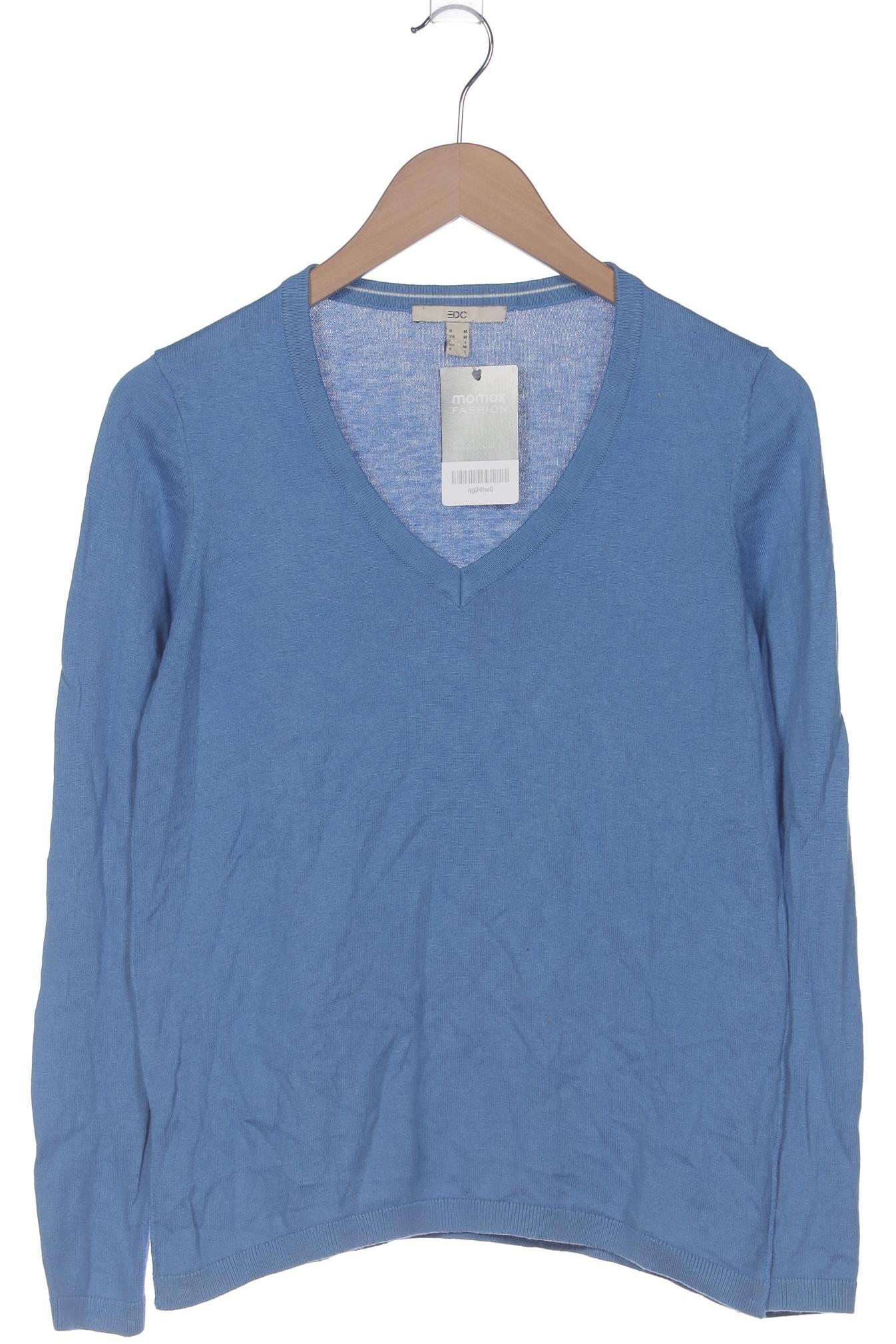 

edc by Esprit Damen Pullover, blau, Gr. 38