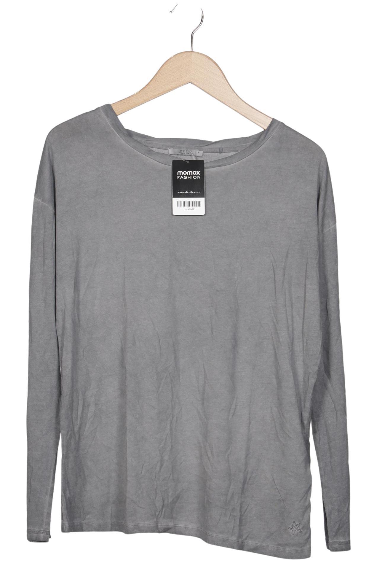 

edc by Esprit Damen Langarmshirt, grau, Gr. 38