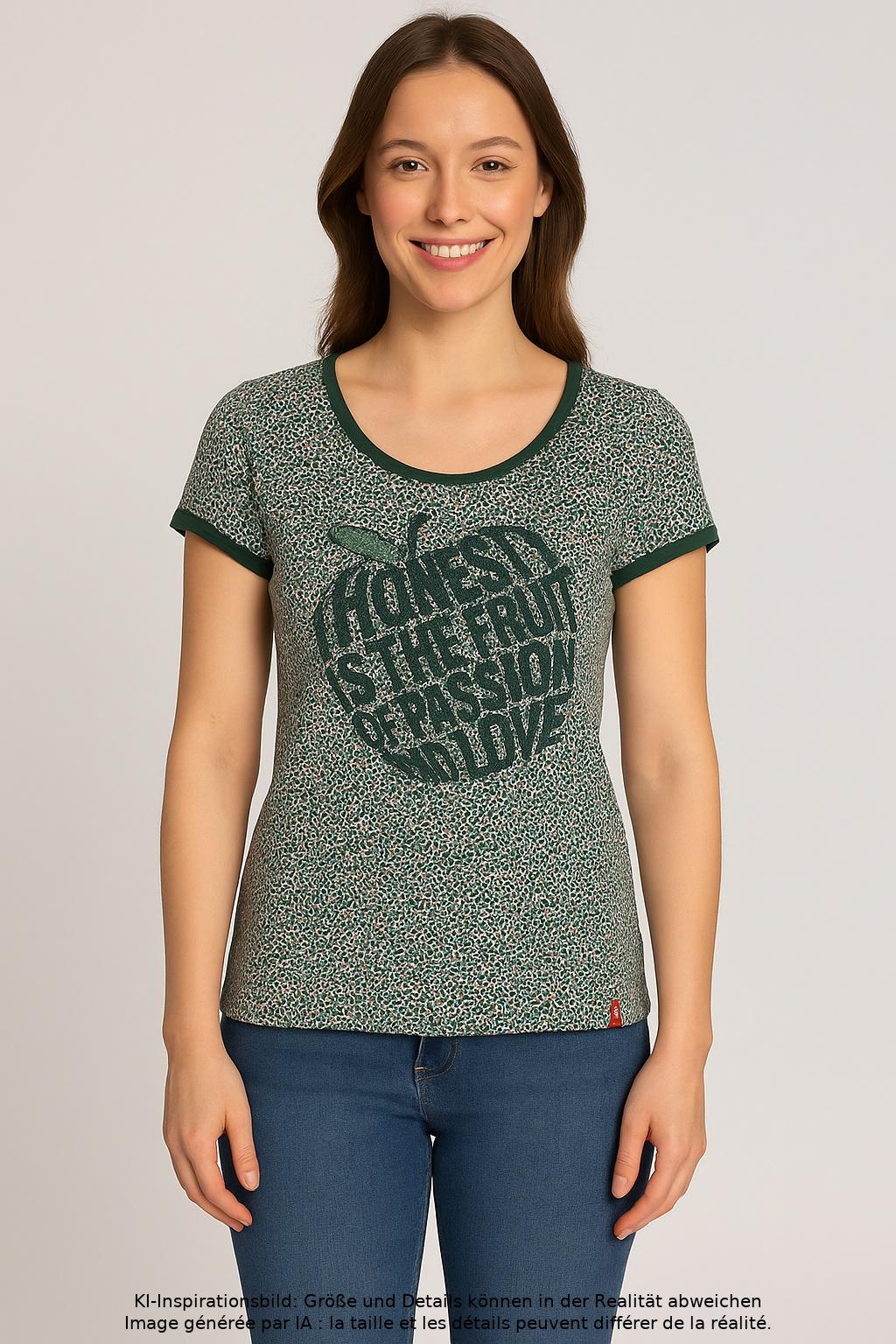 

edc by Esprit Damen T-Shirt, grün, Gr. 42