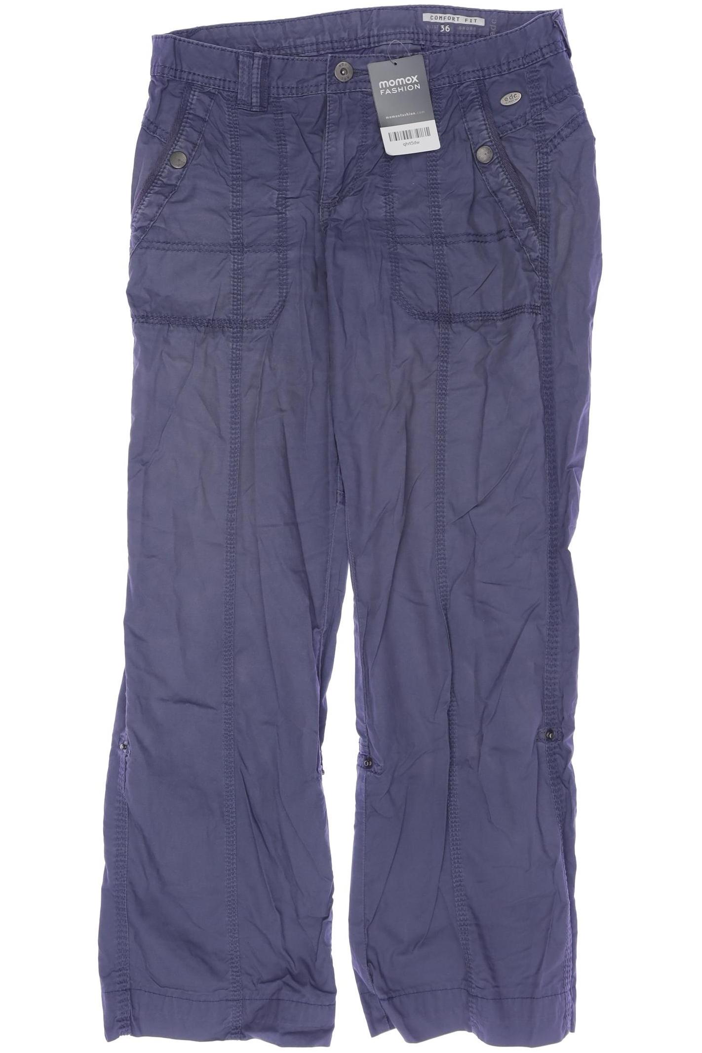 

edc by Esprit Damen Stoffhose, blau, Gr. 36