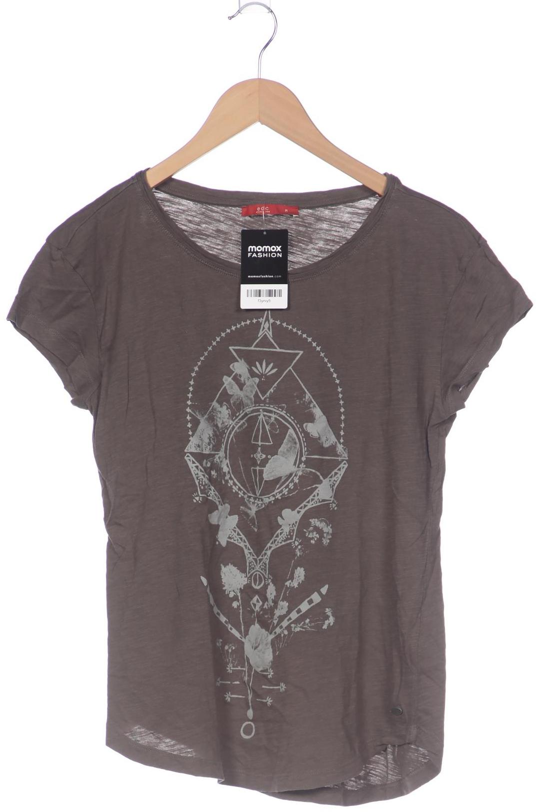 

edc by Esprit Damen T-Shirt, braun, Gr. 38