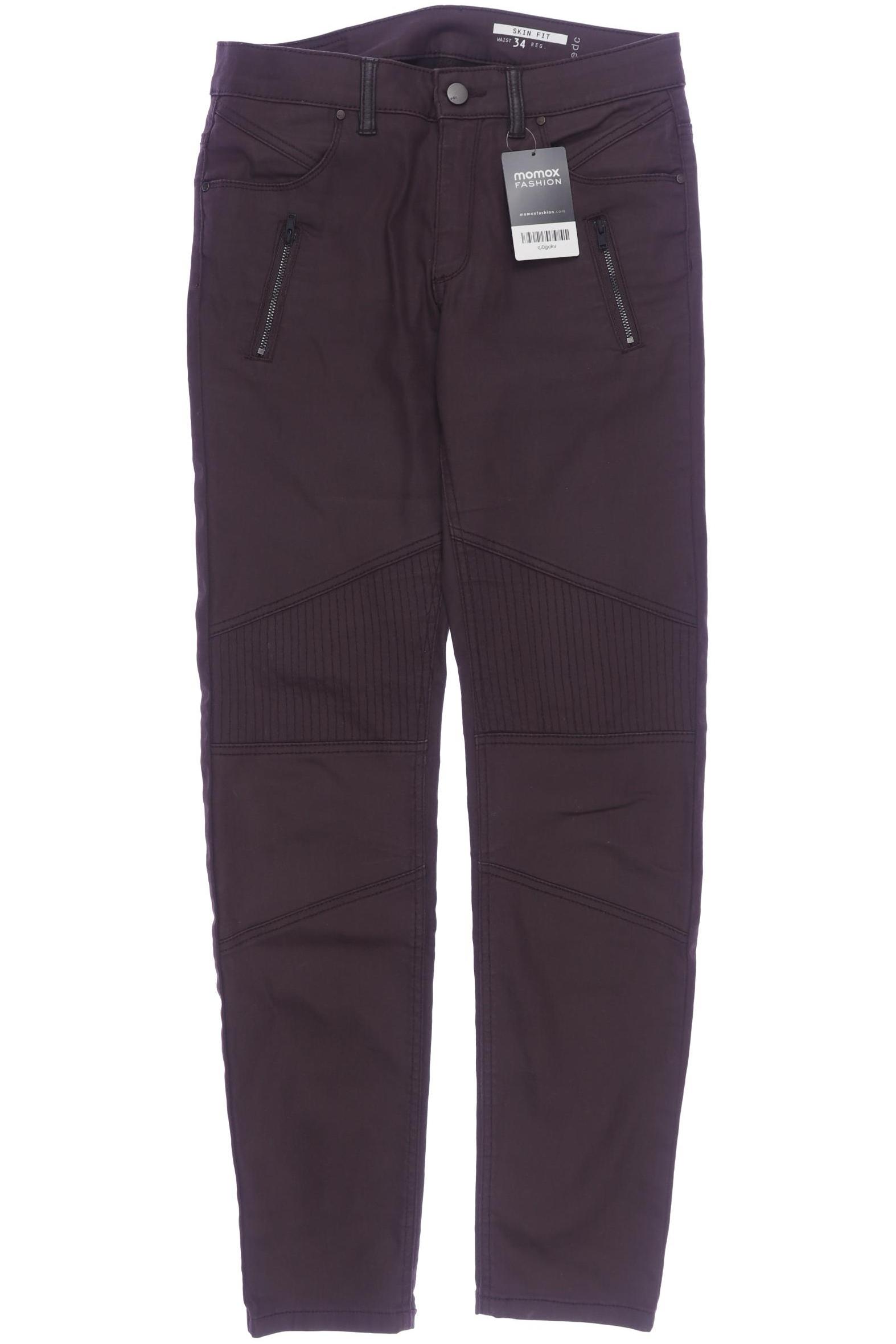 

edc by Esprit Damen Stoffhose, bordeaux, Gr. 34