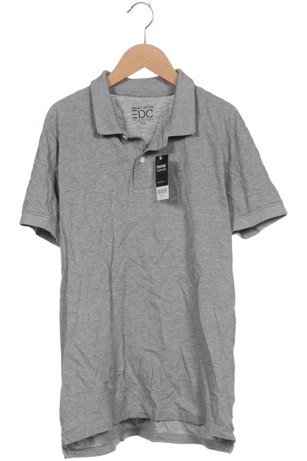 

edc by Esprit Herren Poloshirt, grau, Gr. 48