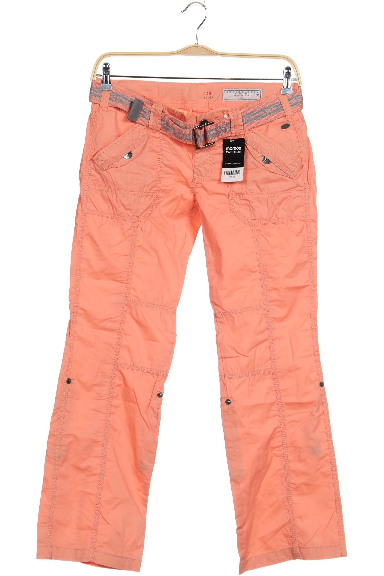 

edc by Esprit Damen Stoffhose, orange, Gr. 38