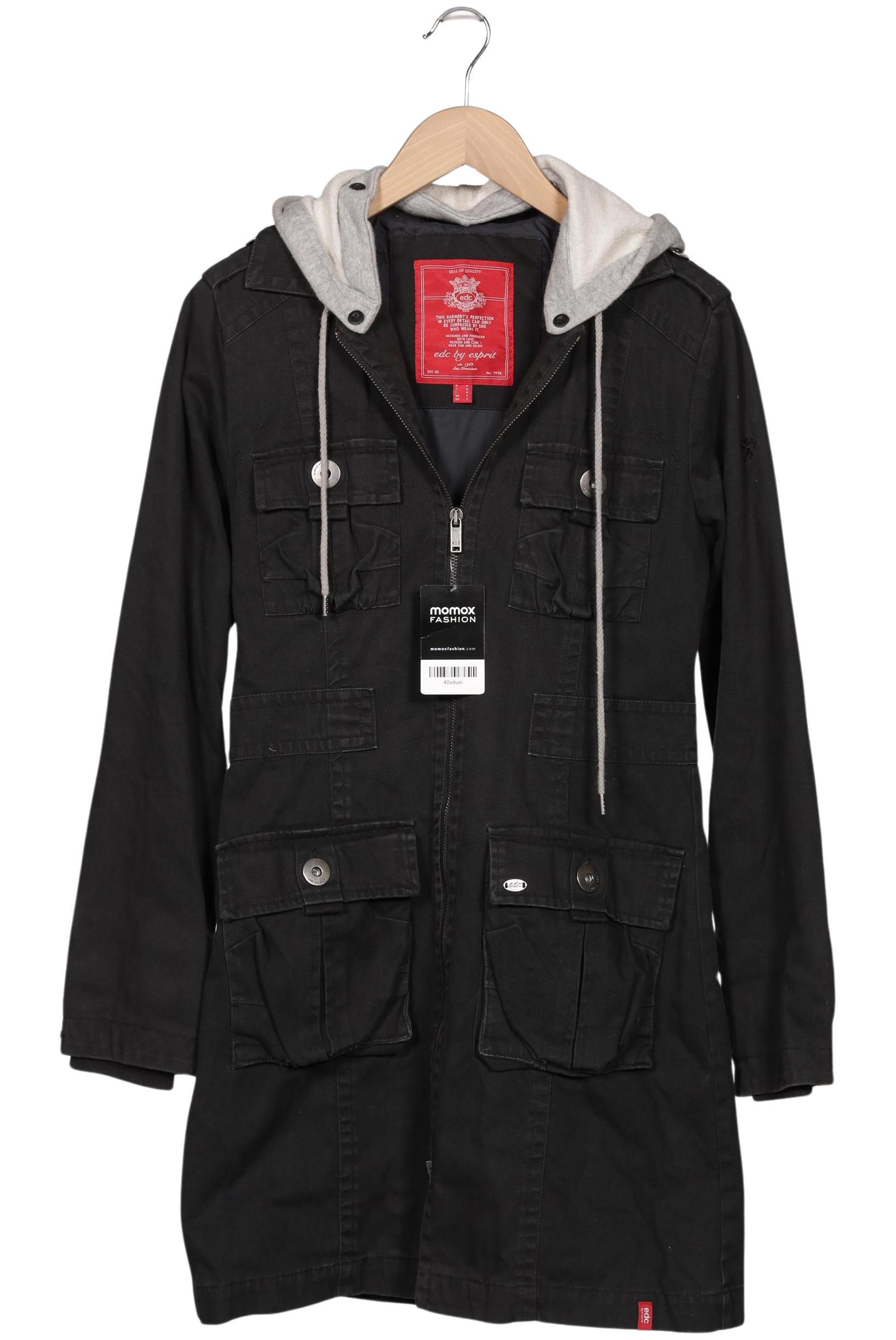 

edc by Esprit Damen Mantel, schwarz, Gr. 36