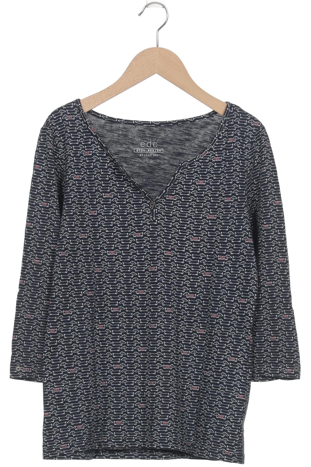 

edc by Esprit Damen Langarmshirt, marineblau, Gr. 38