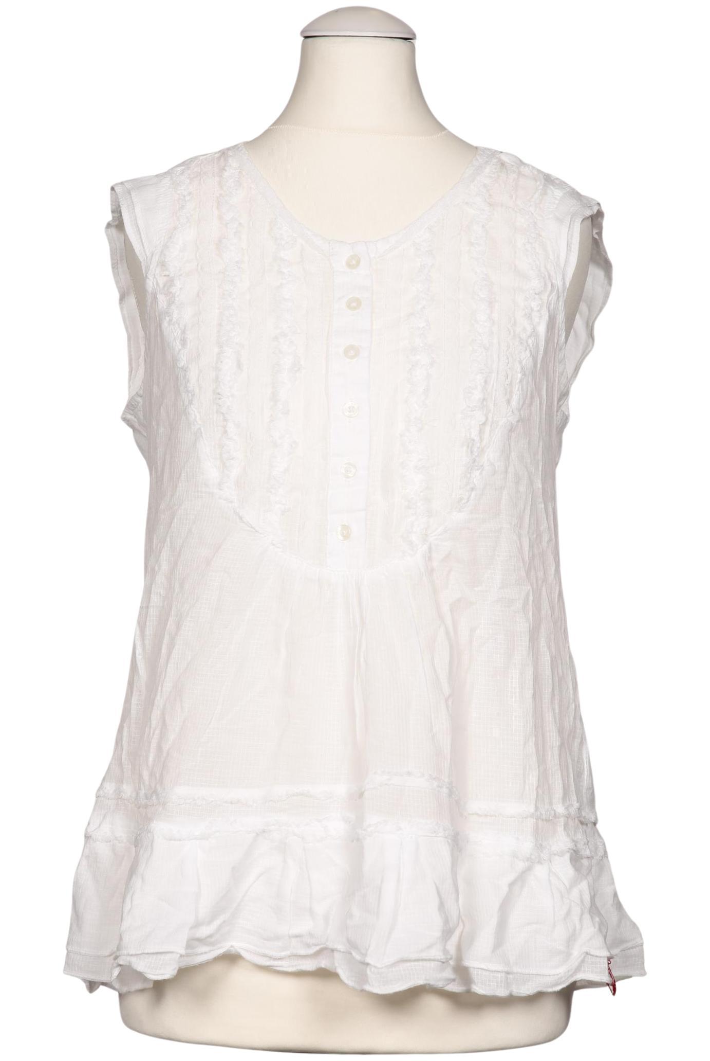 

edc by Esprit Damen Bluse, weiß, Gr. 34