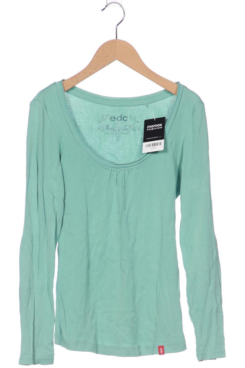 

edc by Esprit Damen Langarmshirt, grün, Gr. 36