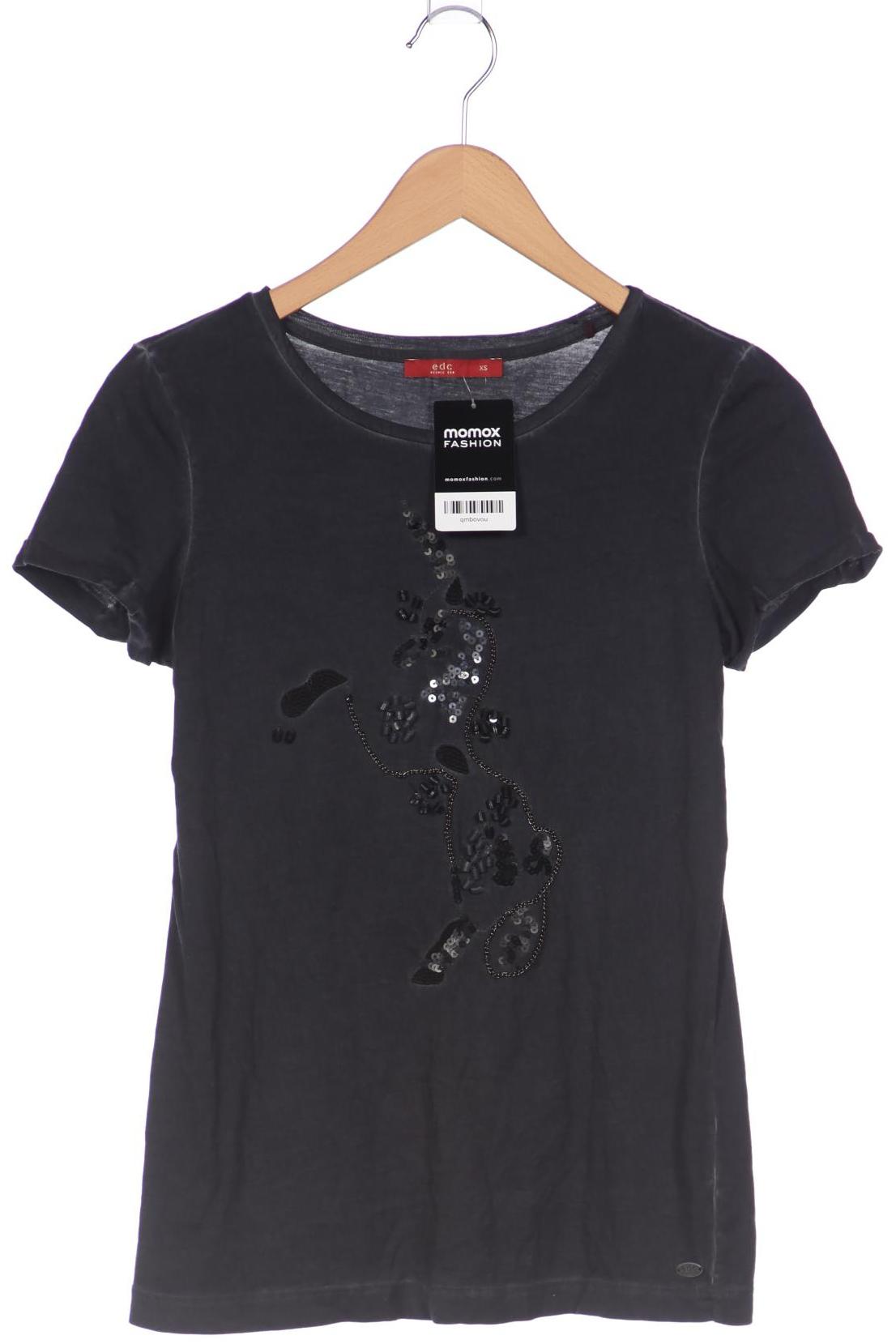 

edc by Esprit Damen T-Shirt, grau, Gr. 34