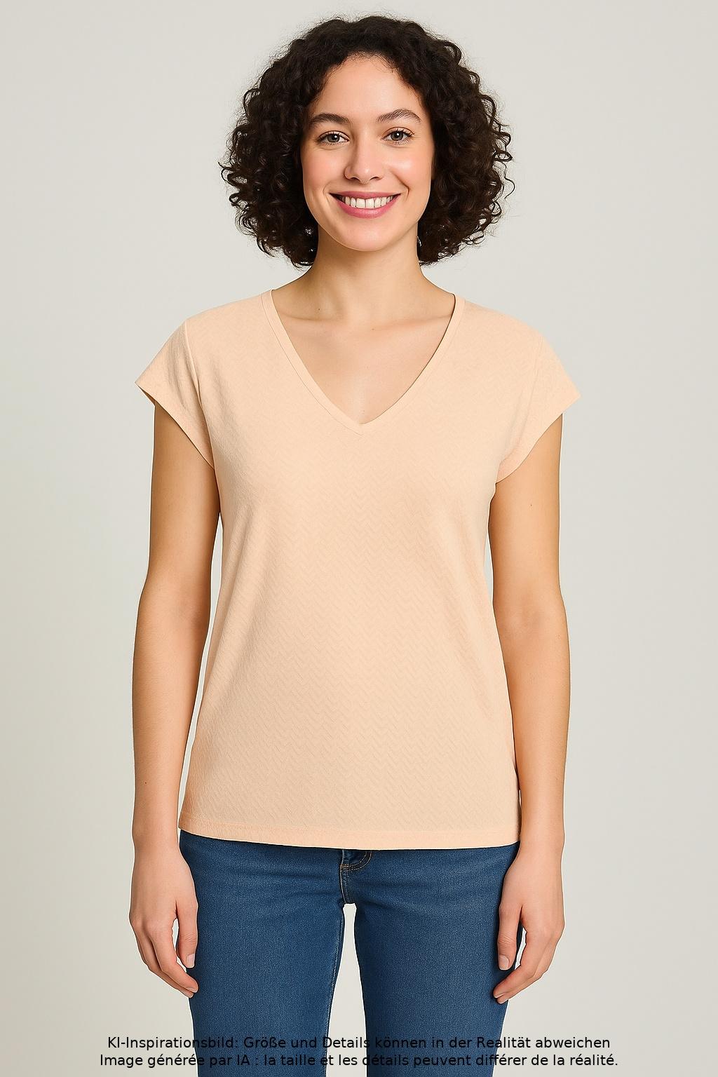 

edc by Esprit Damen T-Shirt, beige, Gr. 38