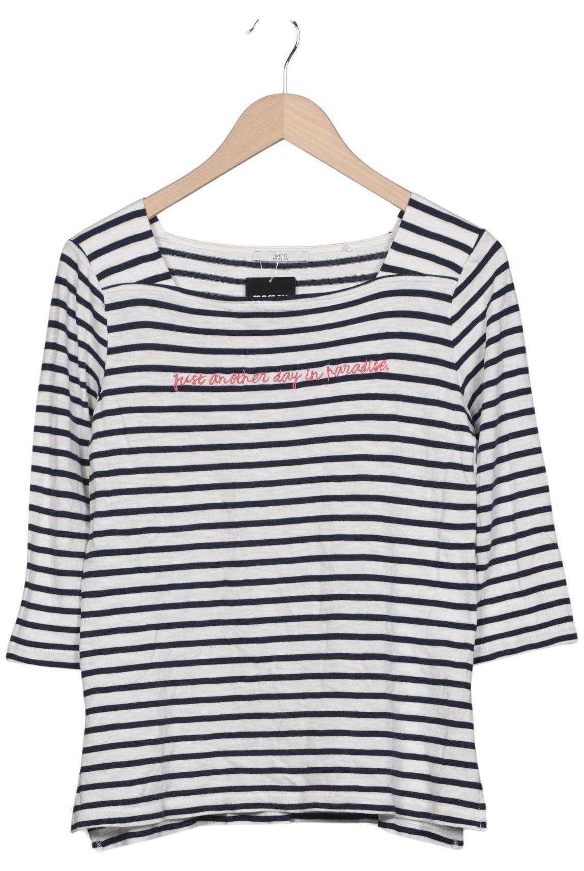 

edc by Esprit Damen Langarmshirt, mehrfarbig, Gr. 42