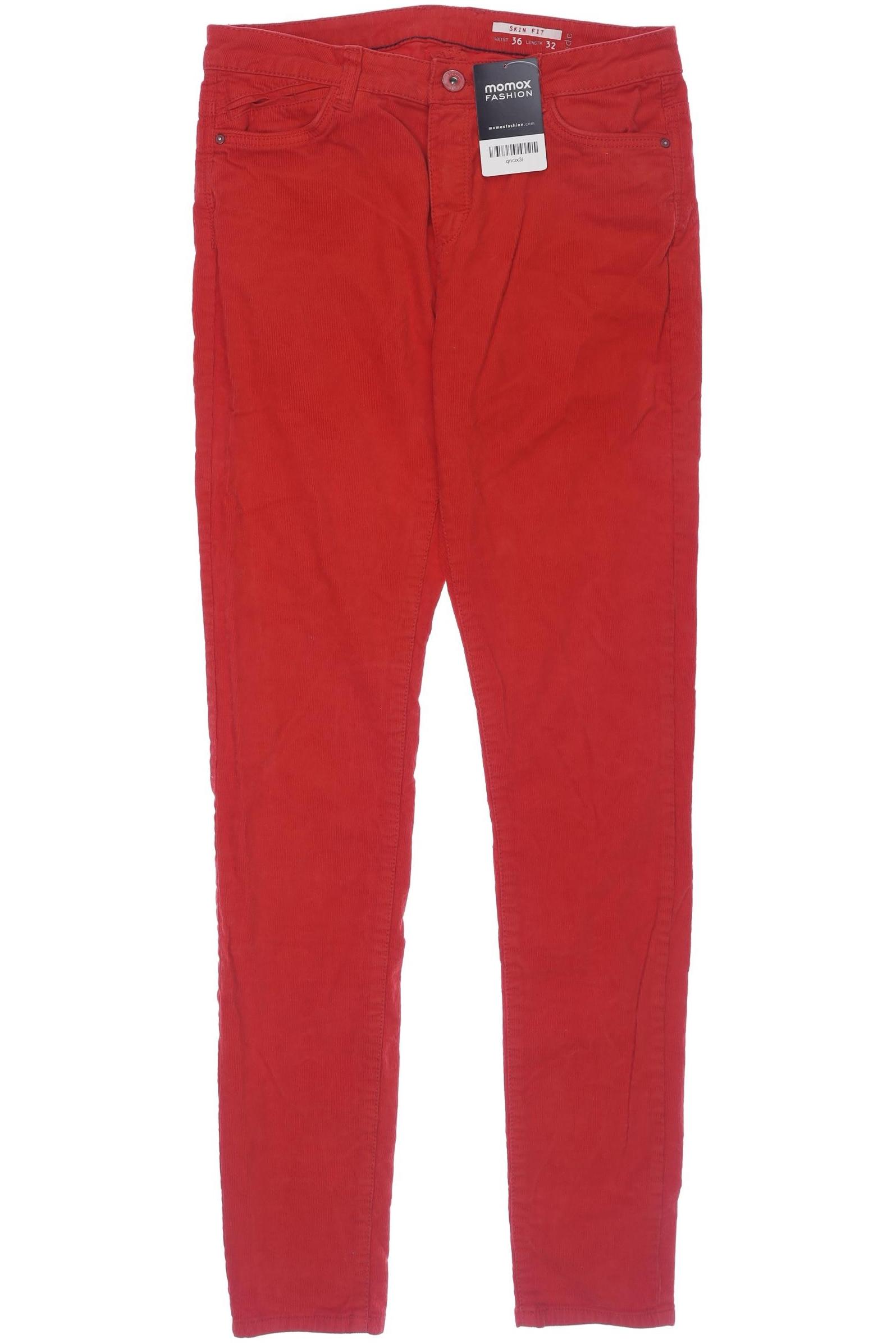 

edc by Esprit Damen Stoffhose, rot, Gr. 36