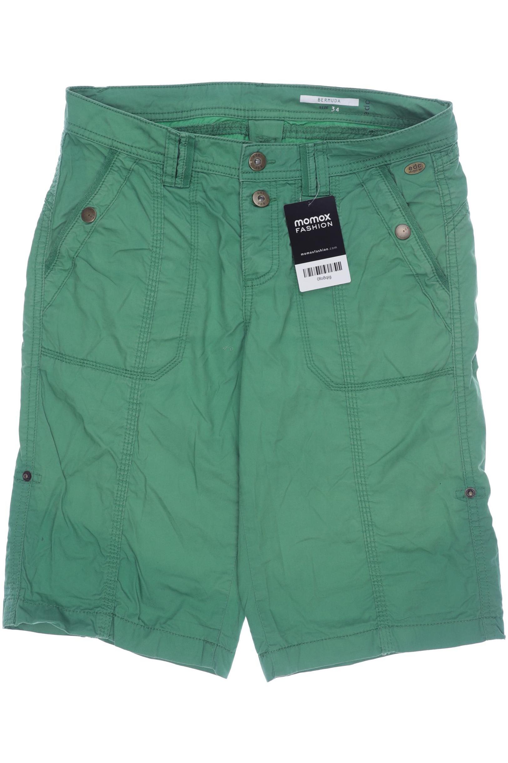 

edc by Esprit Damen Shorts, grün, Gr. 34