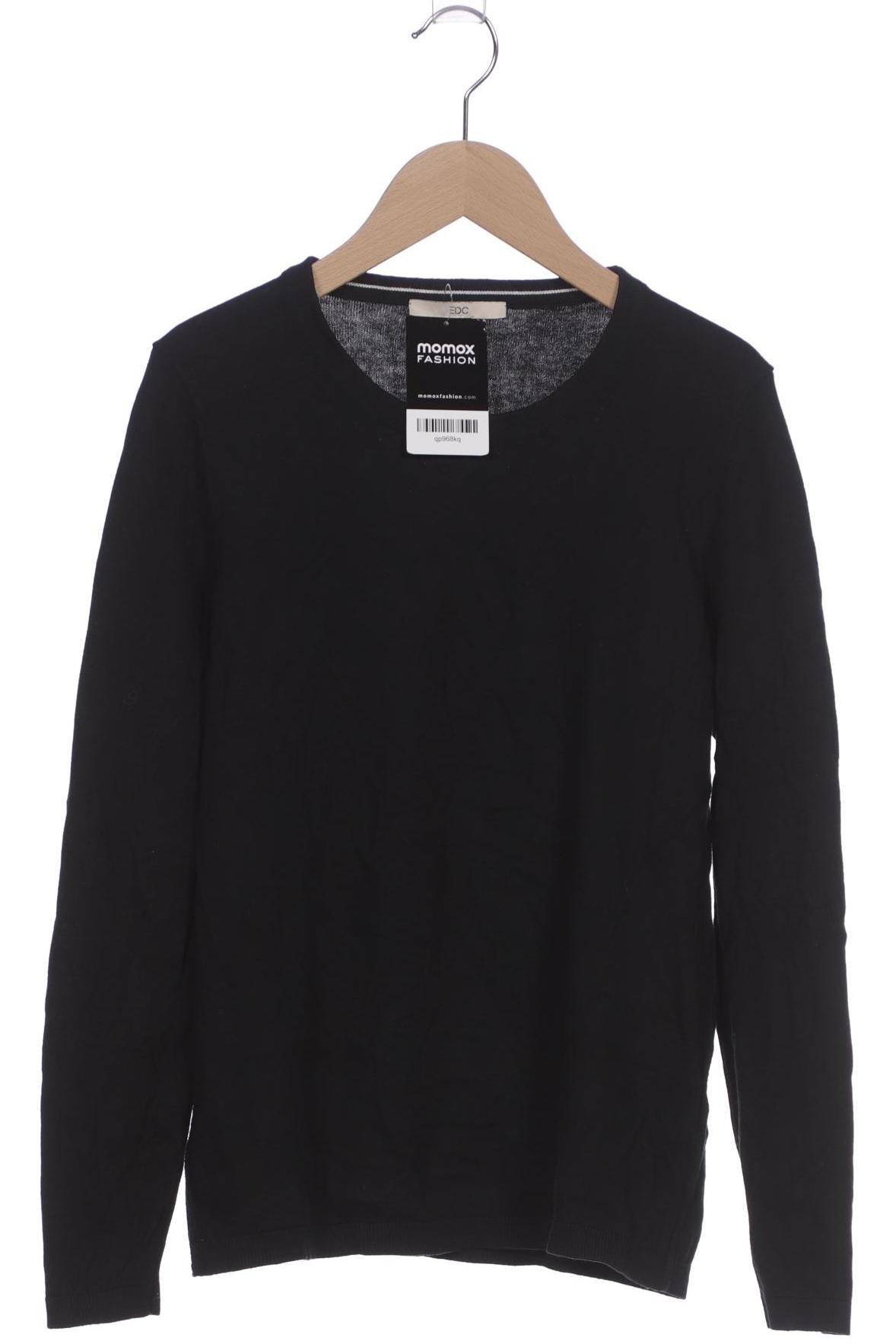 

edc by Esprit Damen Pullover, schwarz, Gr. 38