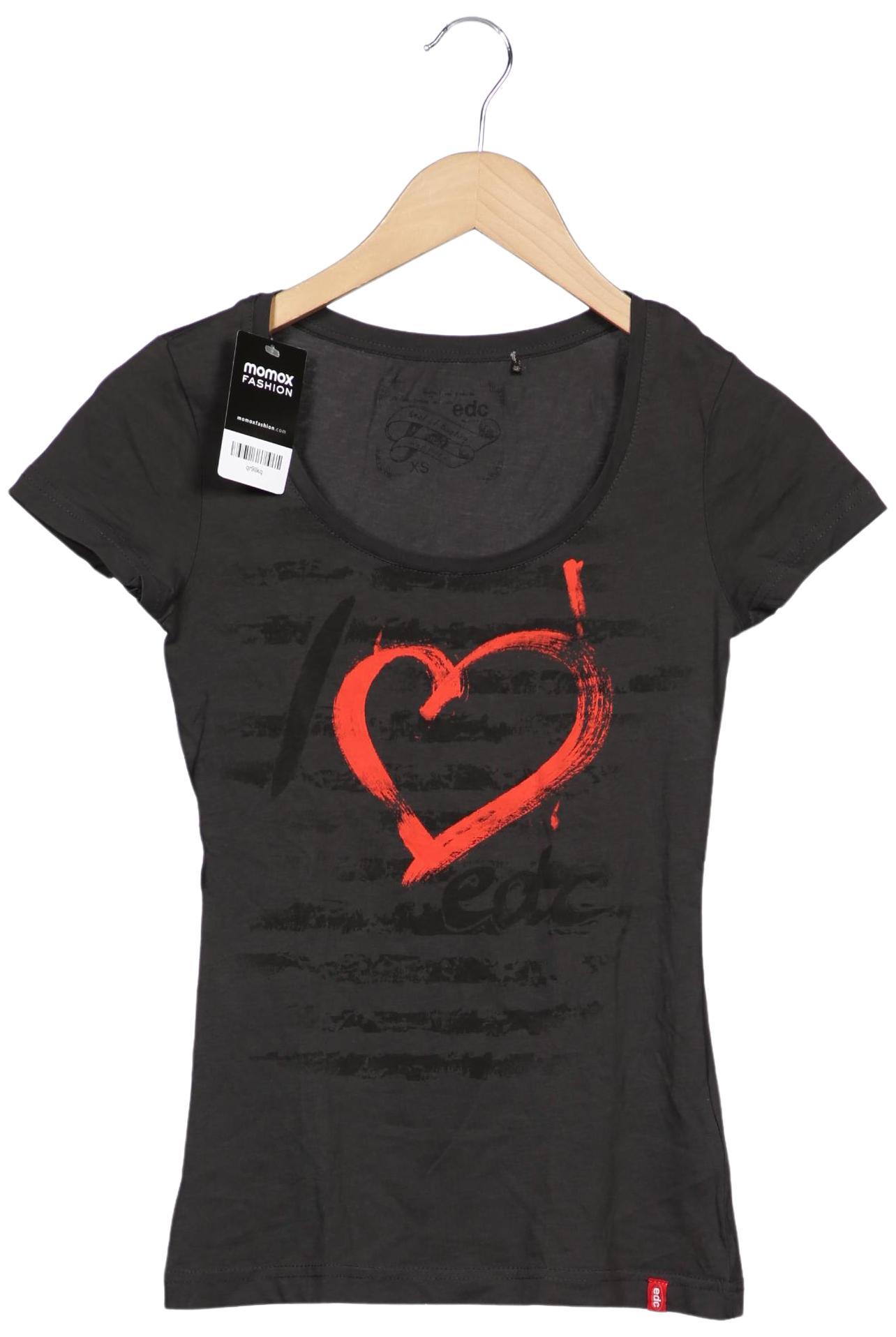 

edc by Esprit Damen T-Shirt, grau, Gr. 34