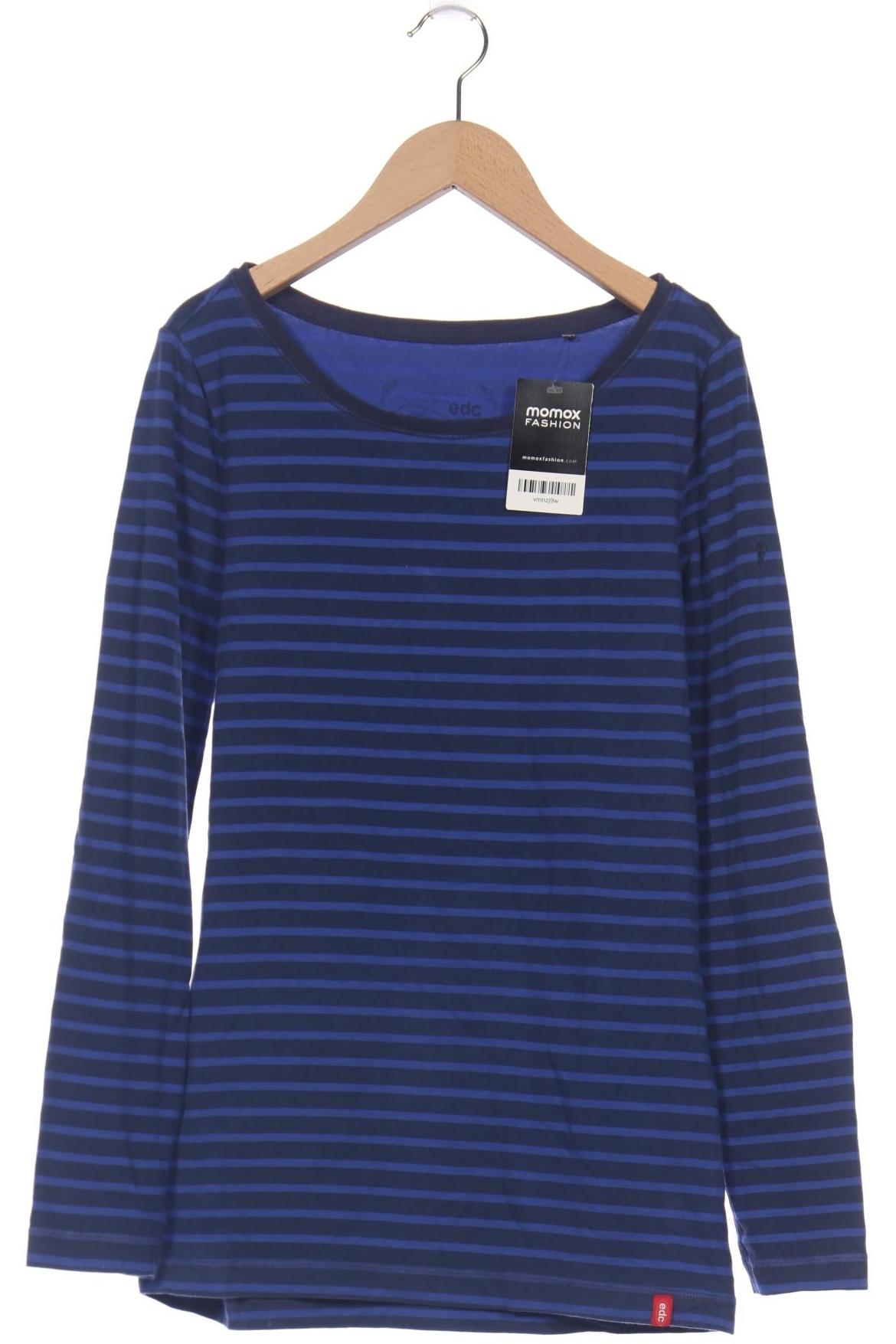 

edc by Esprit Damen Langarmshirt, marineblau, Gr. 36