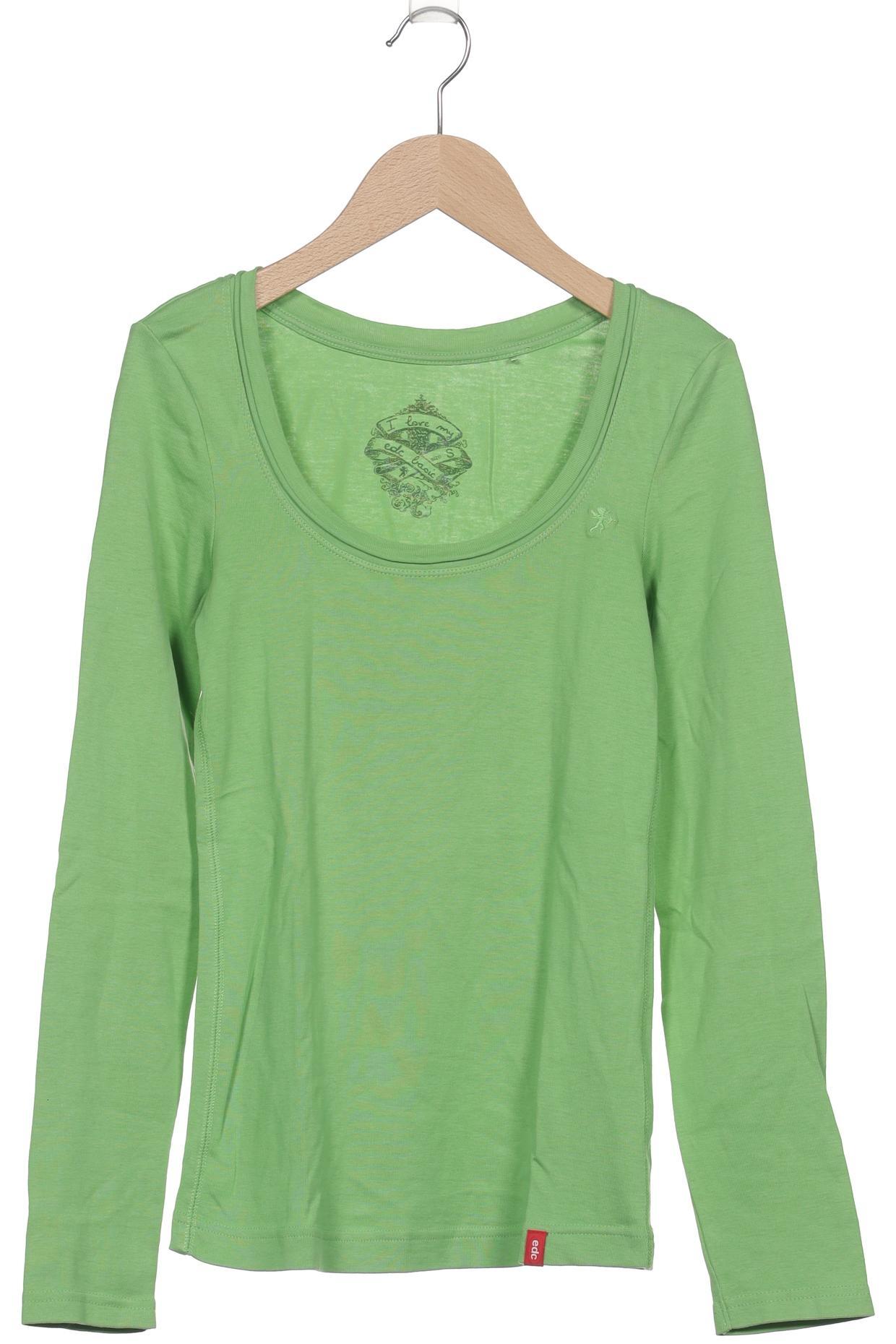 

edc by Esprit Damen Langarmshirt, hellgrün, Gr. 36