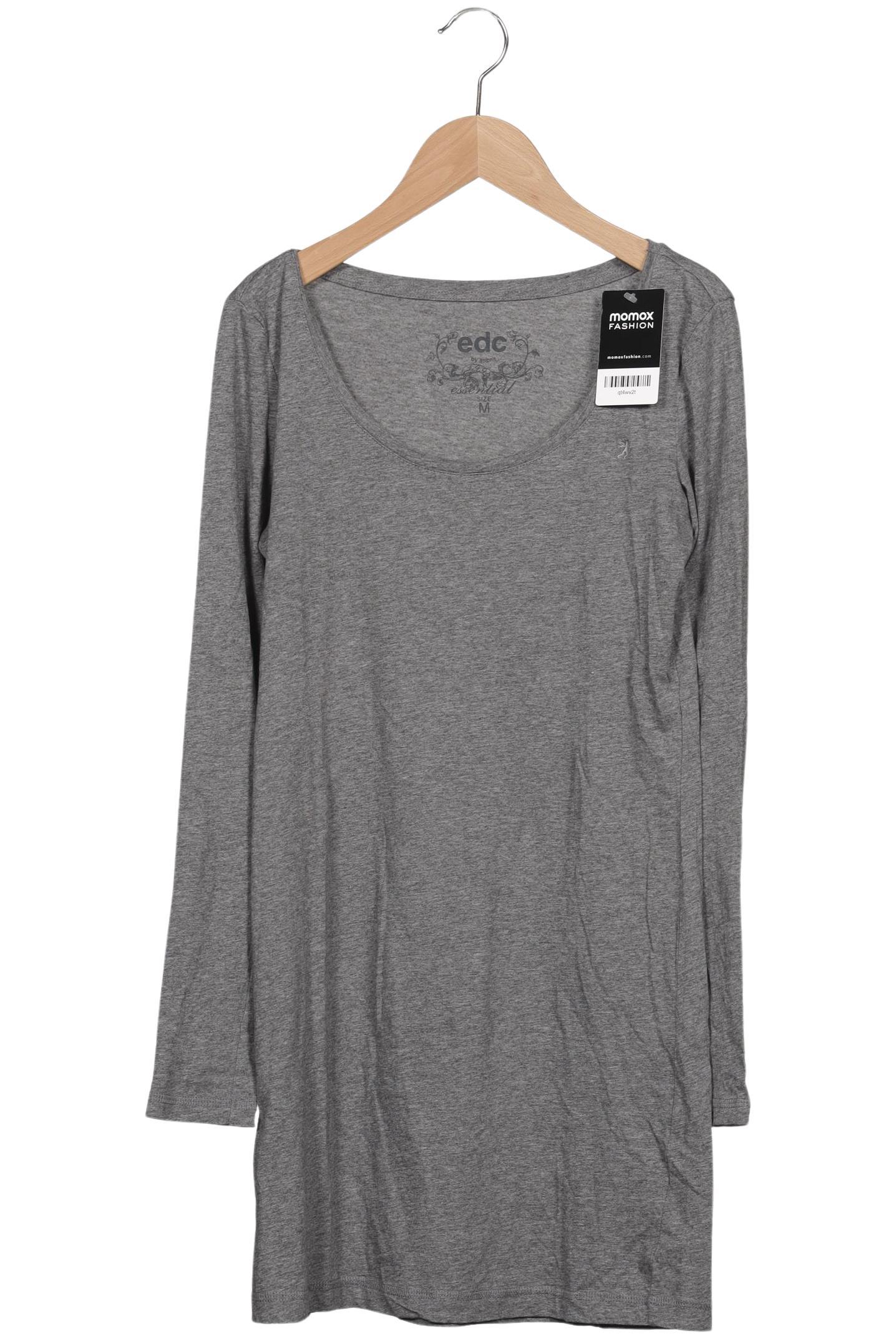 

edc by Esprit Damen Langarmshirt, grau, Gr. 38