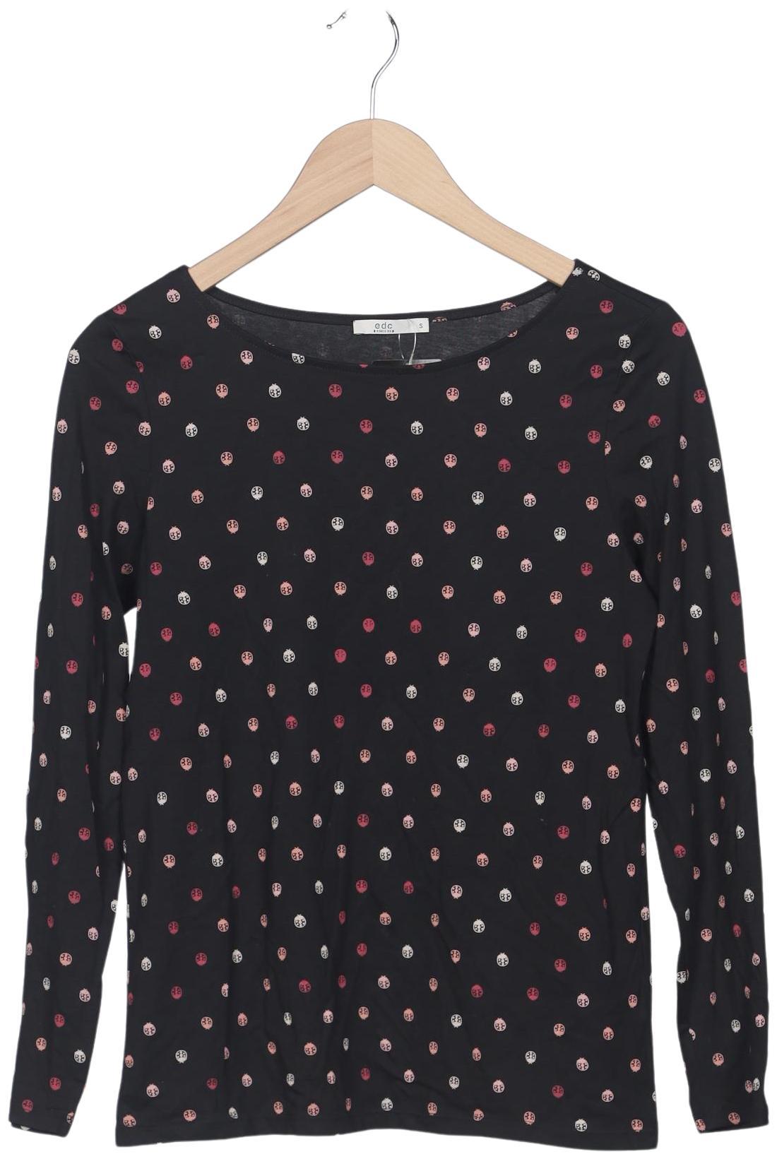 

edc by Esprit Damen Langarmshirt, schwarz, Gr. 36