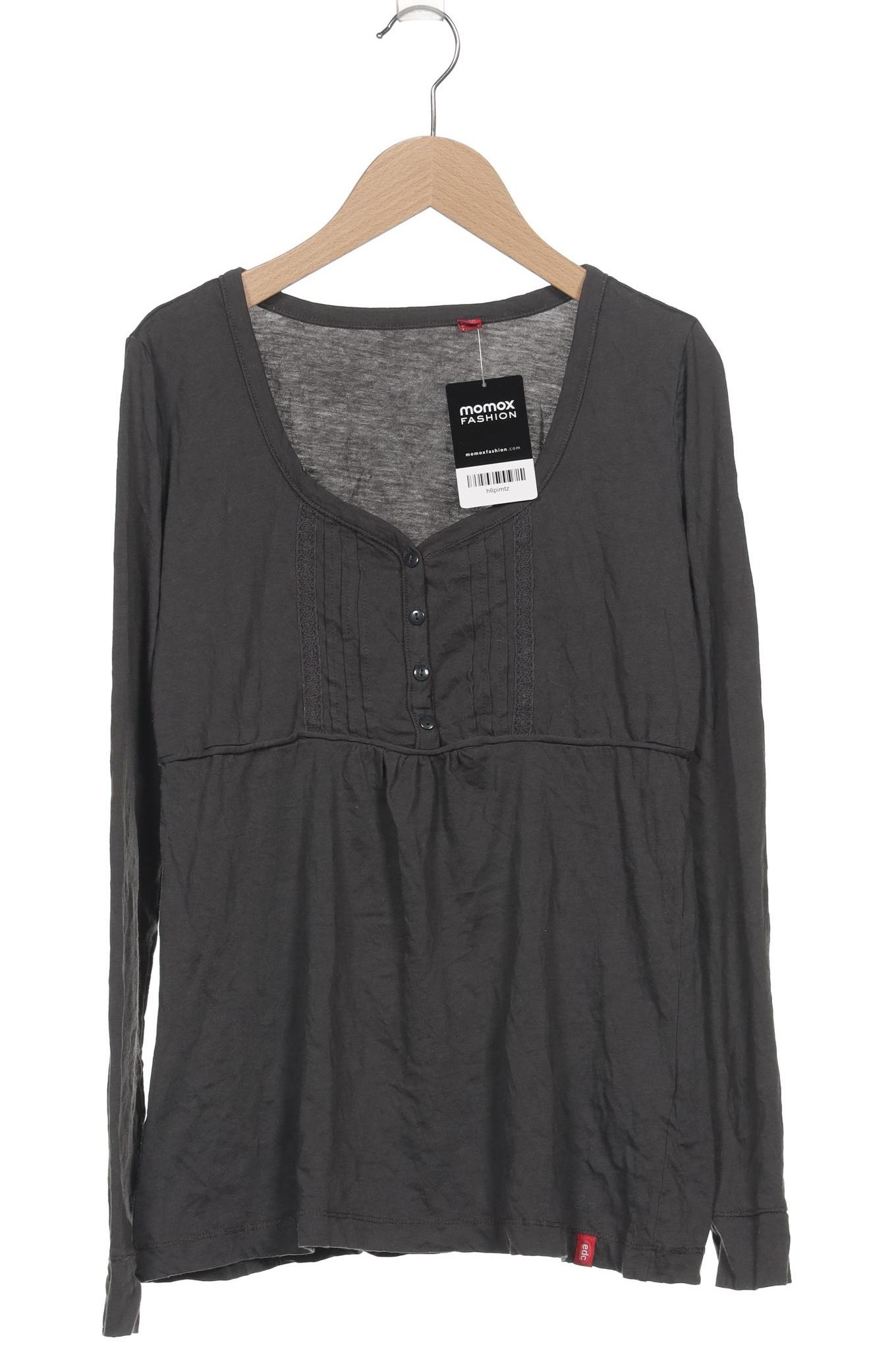 

edc by Esprit Damen Langarmshirt, grau, Gr. 34