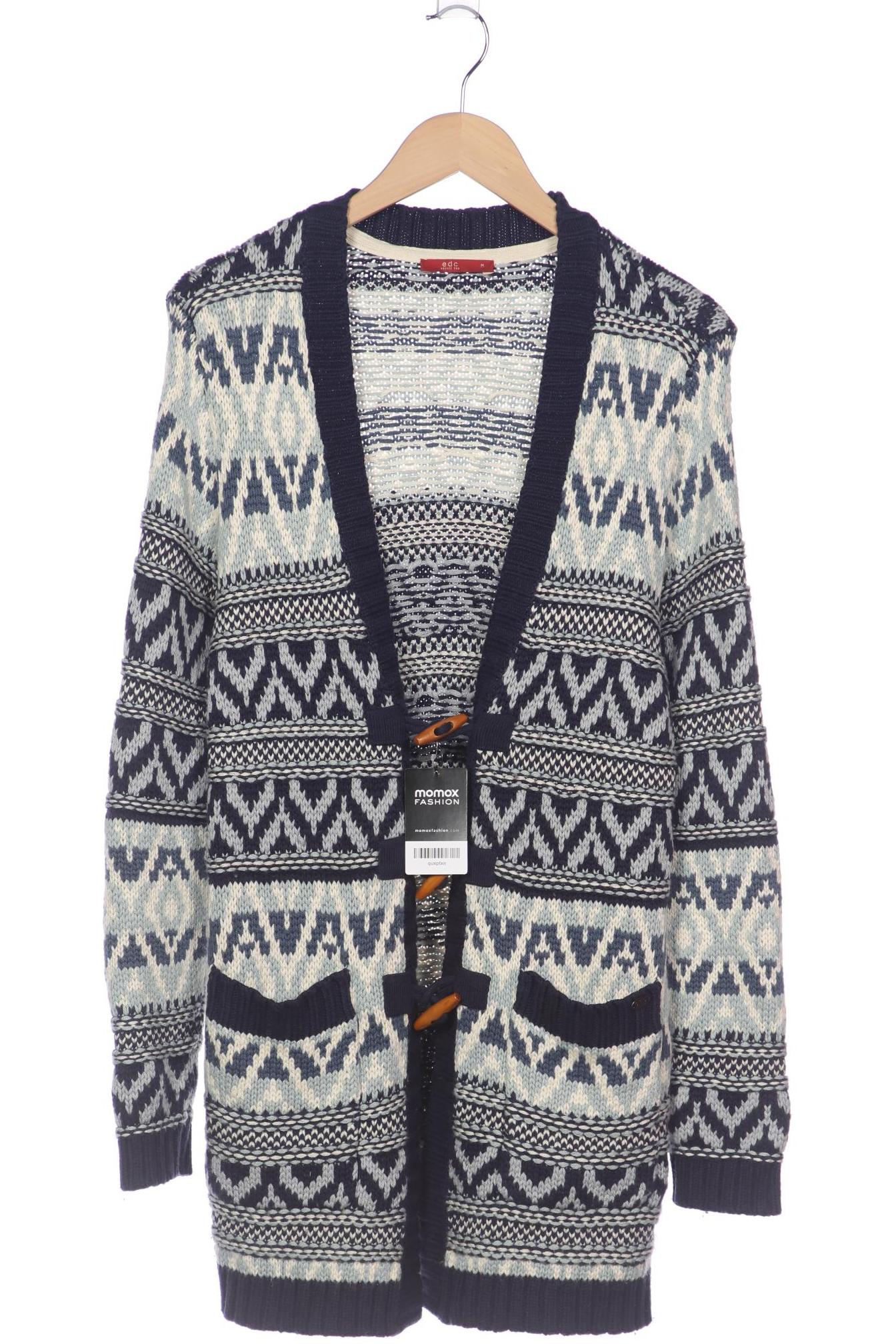 

edc by Esprit Damen Strickjacke, blau, Gr. 38