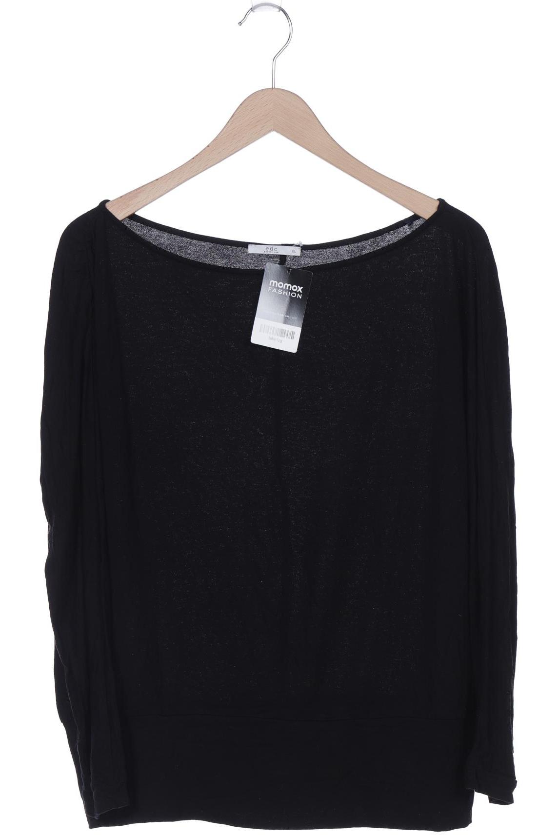 

edc by Esprit Damen Langarmshirt, schwarz, Gr. 44