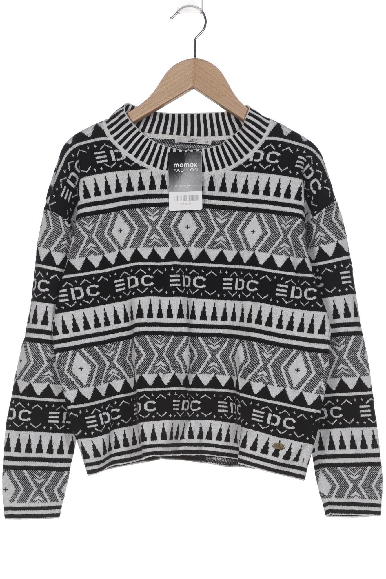 

edc by Esprit Damen Pullover, schwarz, Gr. 34