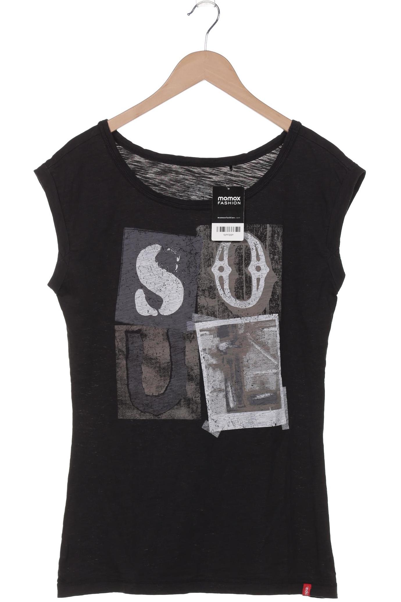 

edc by Esprit Damen T-Shirt, schwarz, Gr. 42