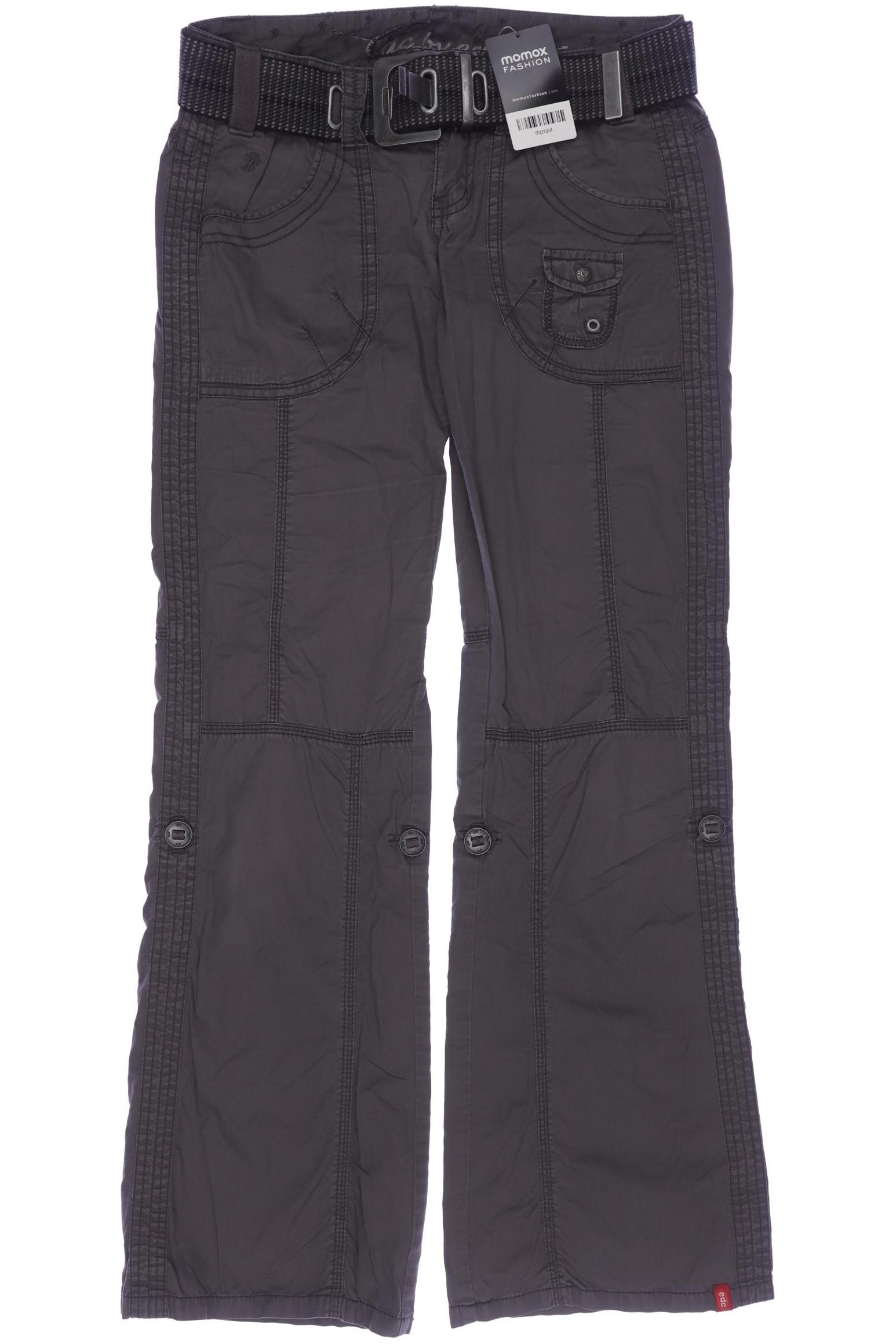 

edc by Esprit Damen Stoffhose, grau, Gr. 32