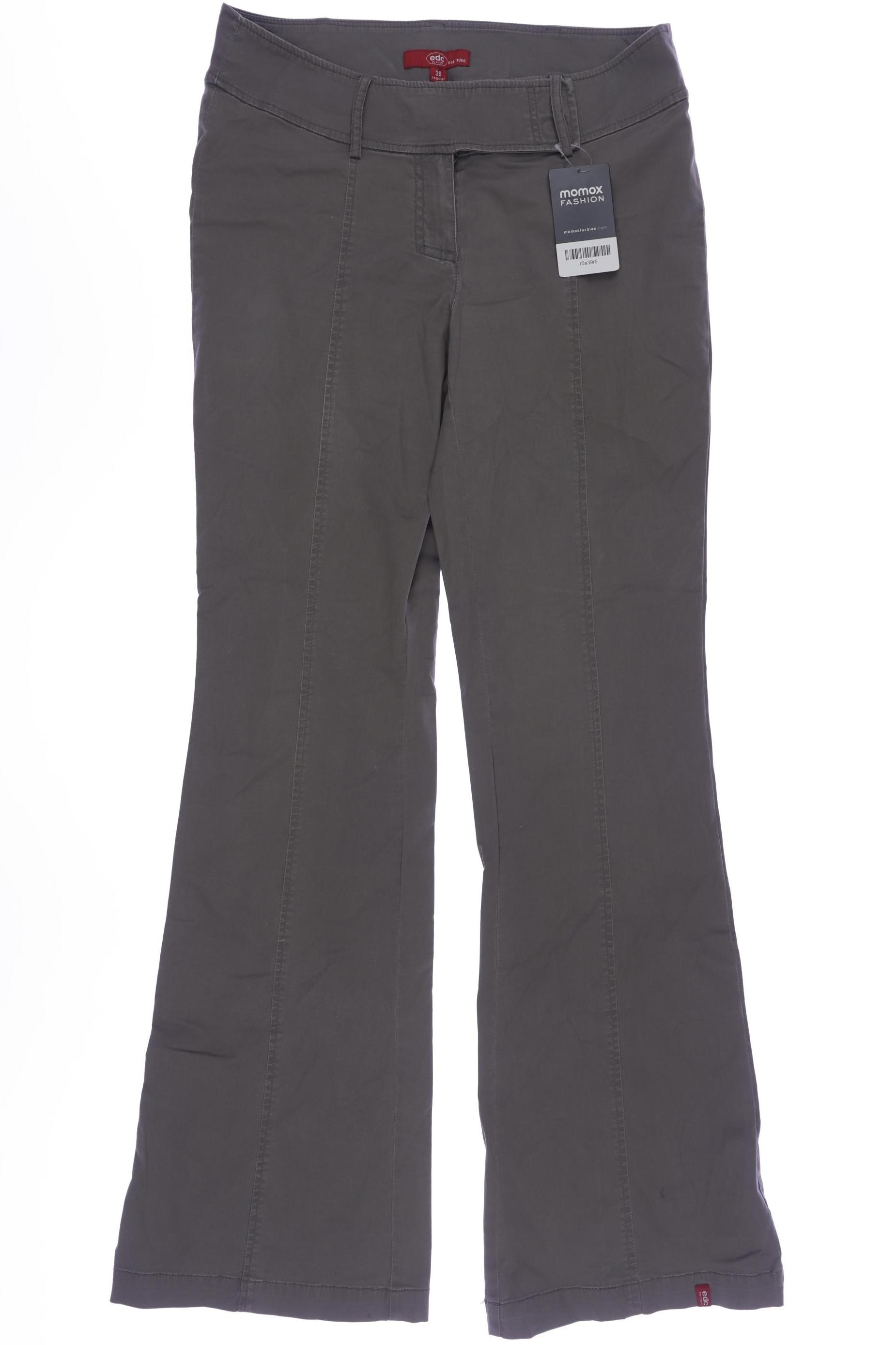 

edc by Esprit Damen Stoffhose, grau, Gr. 38