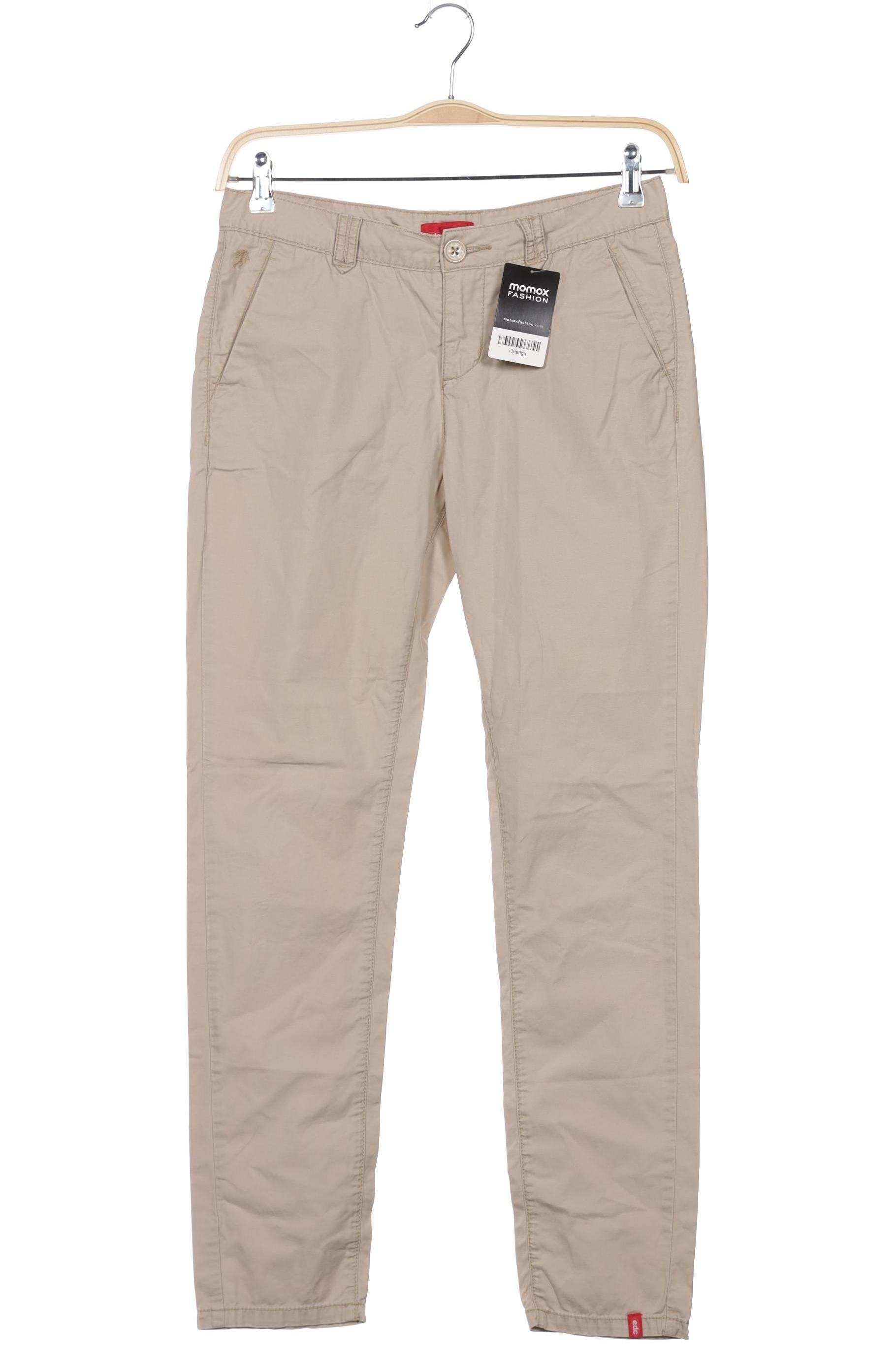 

edc by Esprit Damen Stoffhose, beige, Gr. 34