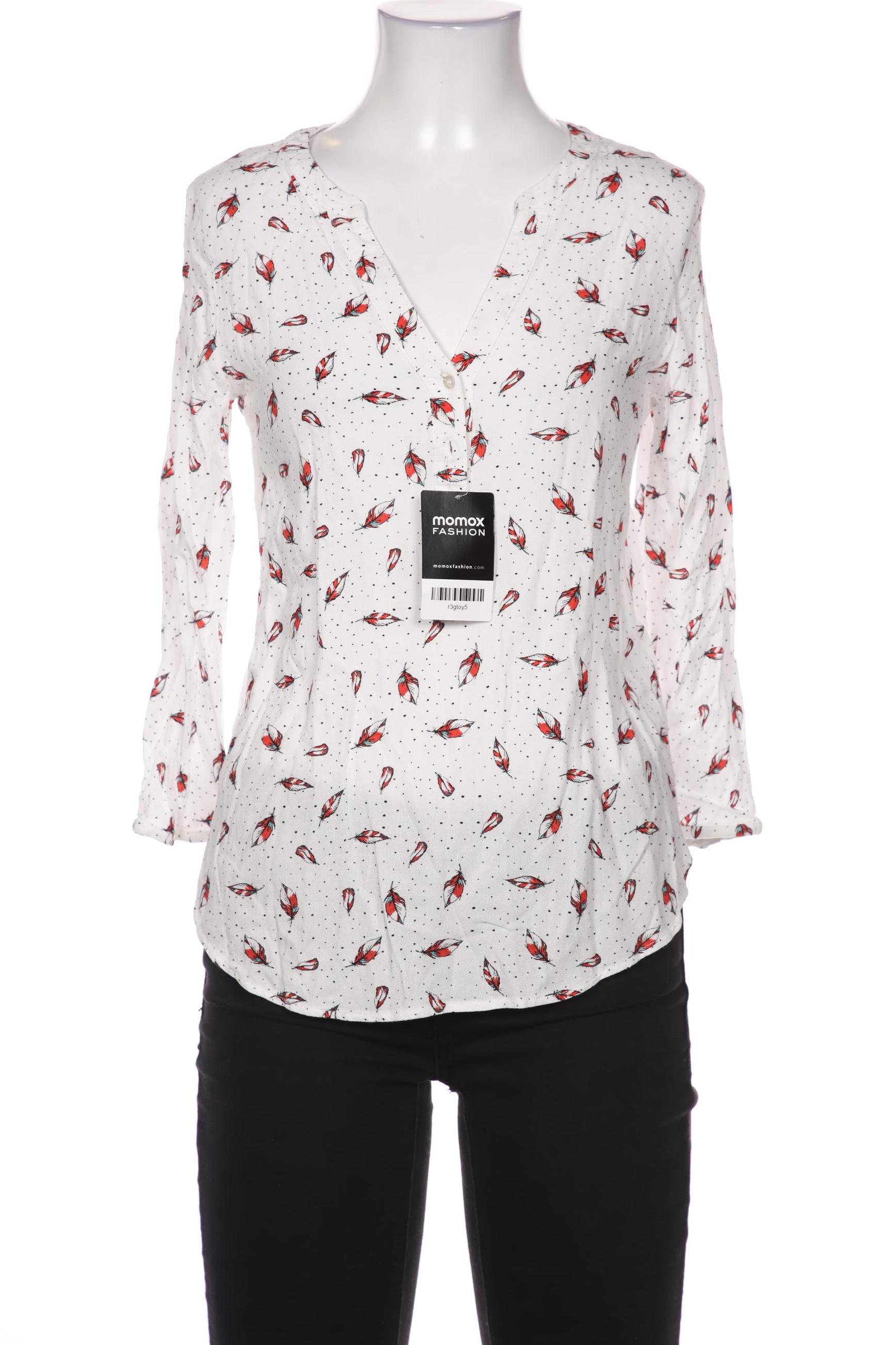 

edc by Esprit Damen Bluse, weiß, Gr. 34